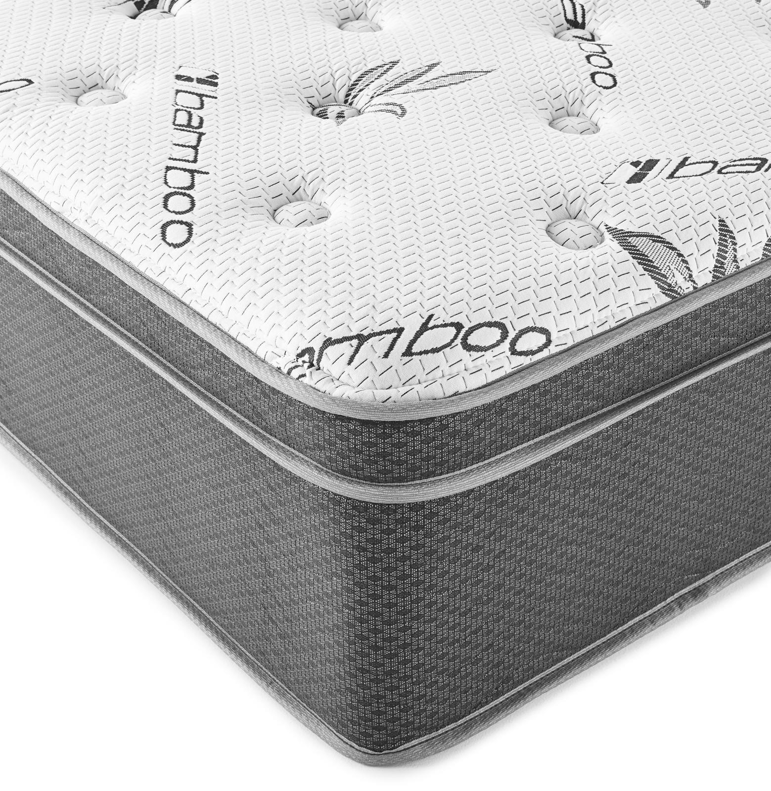 Sommet 13" Full Bamboo Euro Top Memory Foam Hybrid Mattress - Image 2