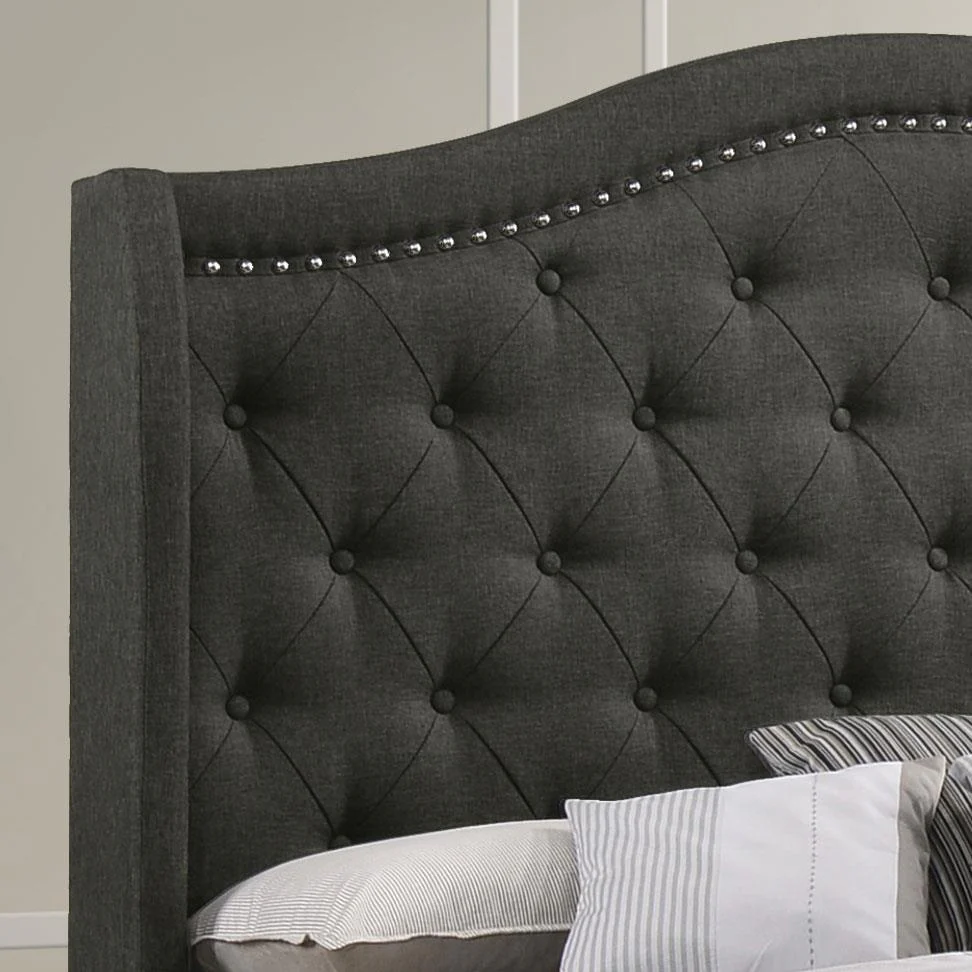 Sonoma Gray Camel Back Queen Bed - Image 5