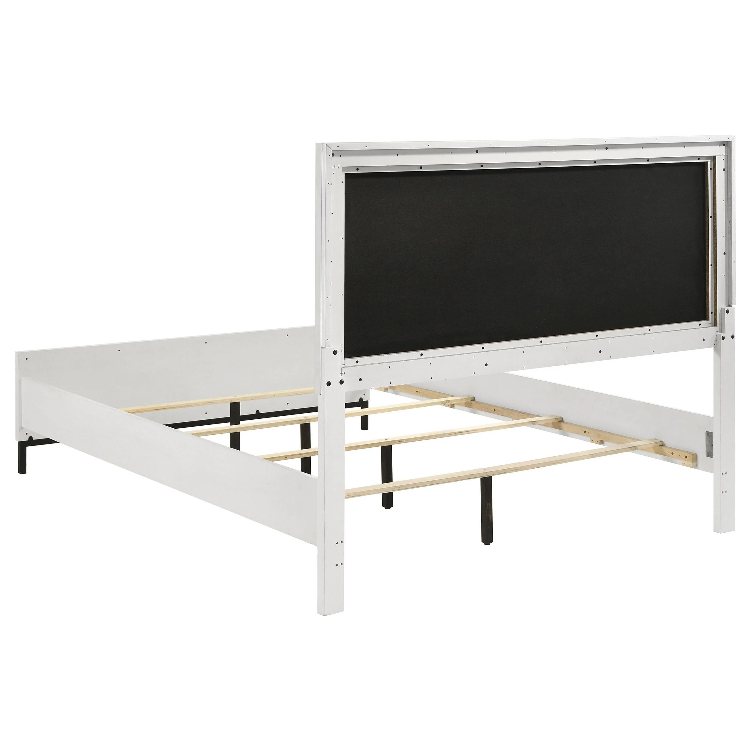 Sonora White Queen Upholstered Panel Bed - Image 3