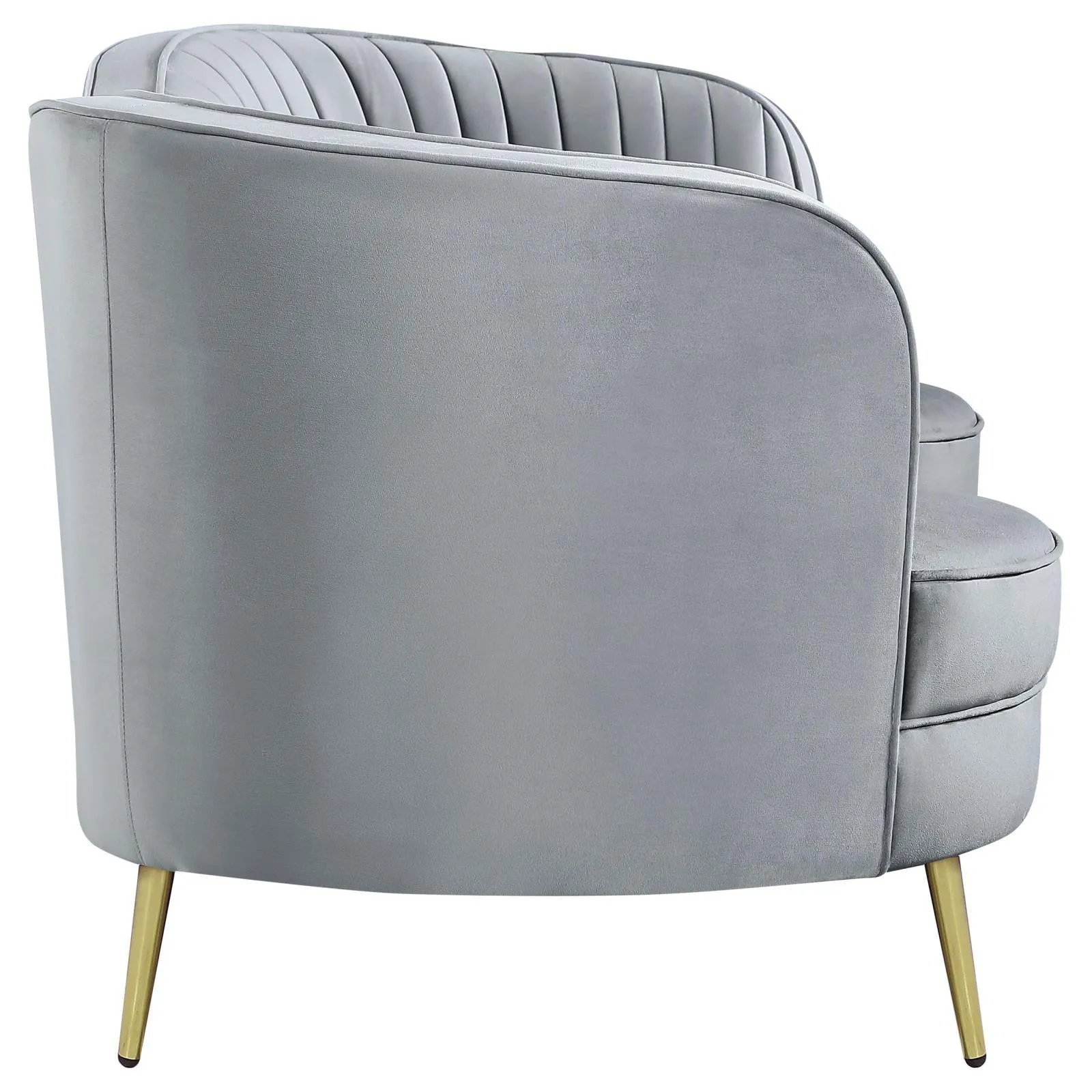 Sophia 2-piece Upholstered Channel Tufted Sofa Set Grey - Image 10