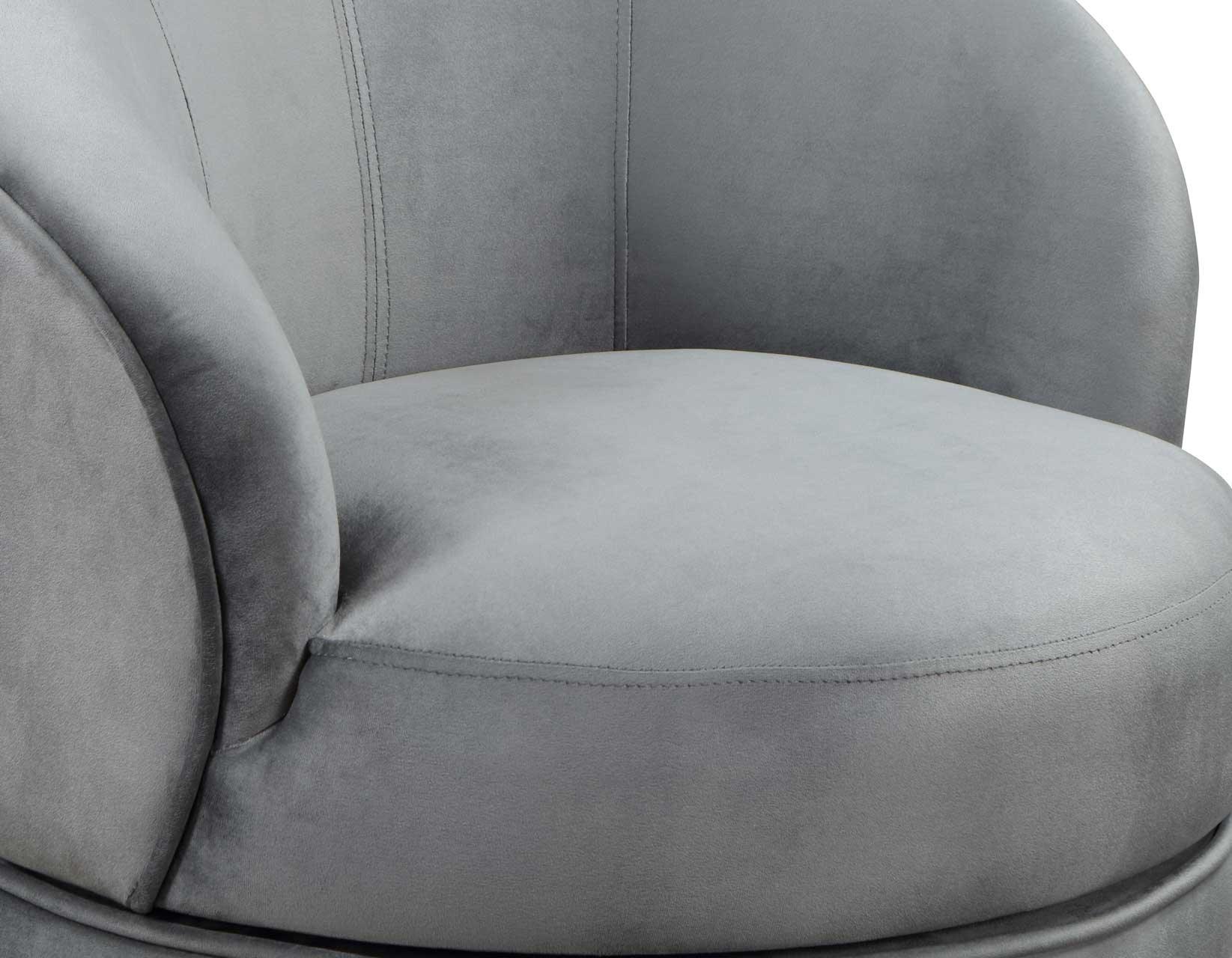 Sophia Gray Velvet Swivel Accent Chair - Image 10