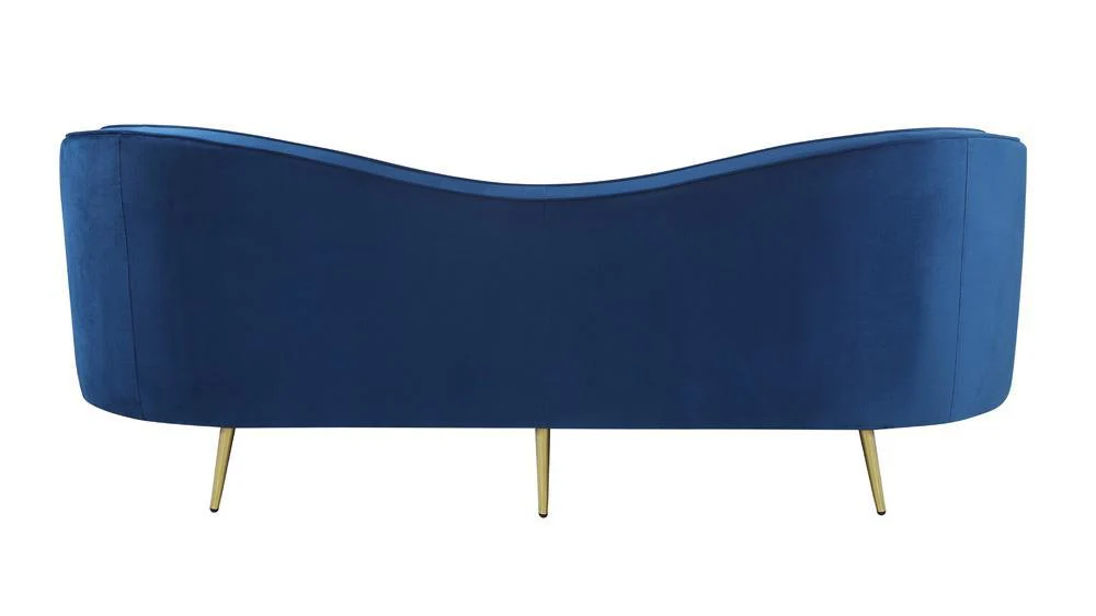 Sophia Upholstered Channel Tufted Sofa Blue - Image 4