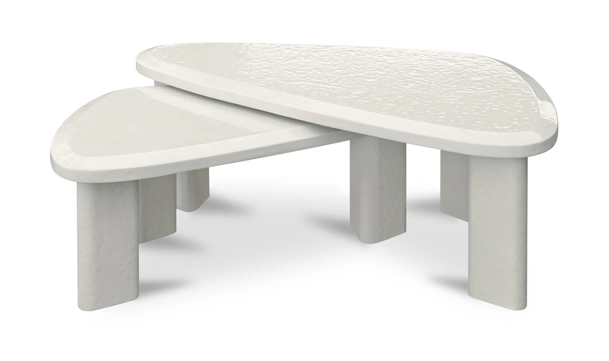 Sophie Outdoor Nesting Table Set Cream Lacquer