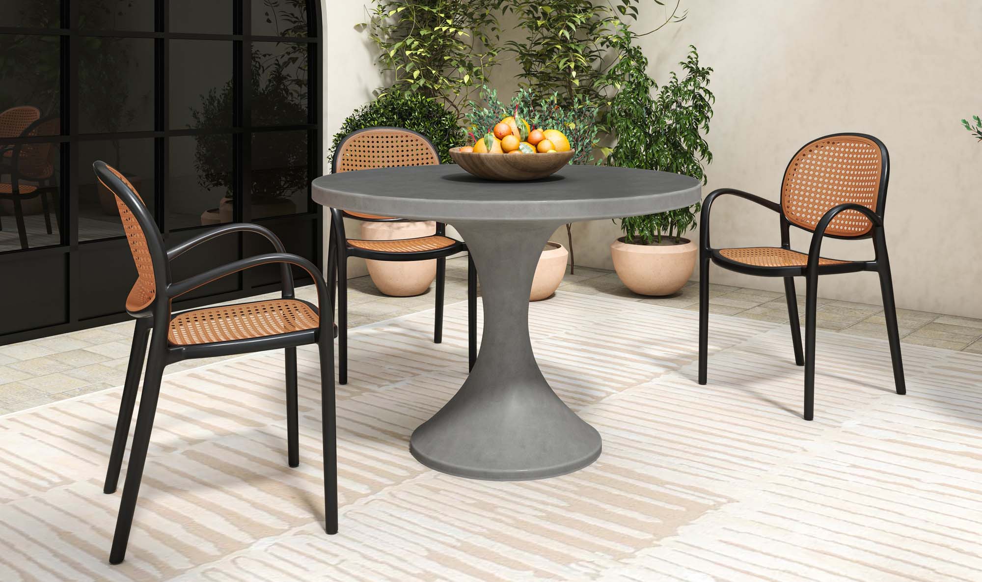 Soren Outdoor Dining Chair Black - Image 7