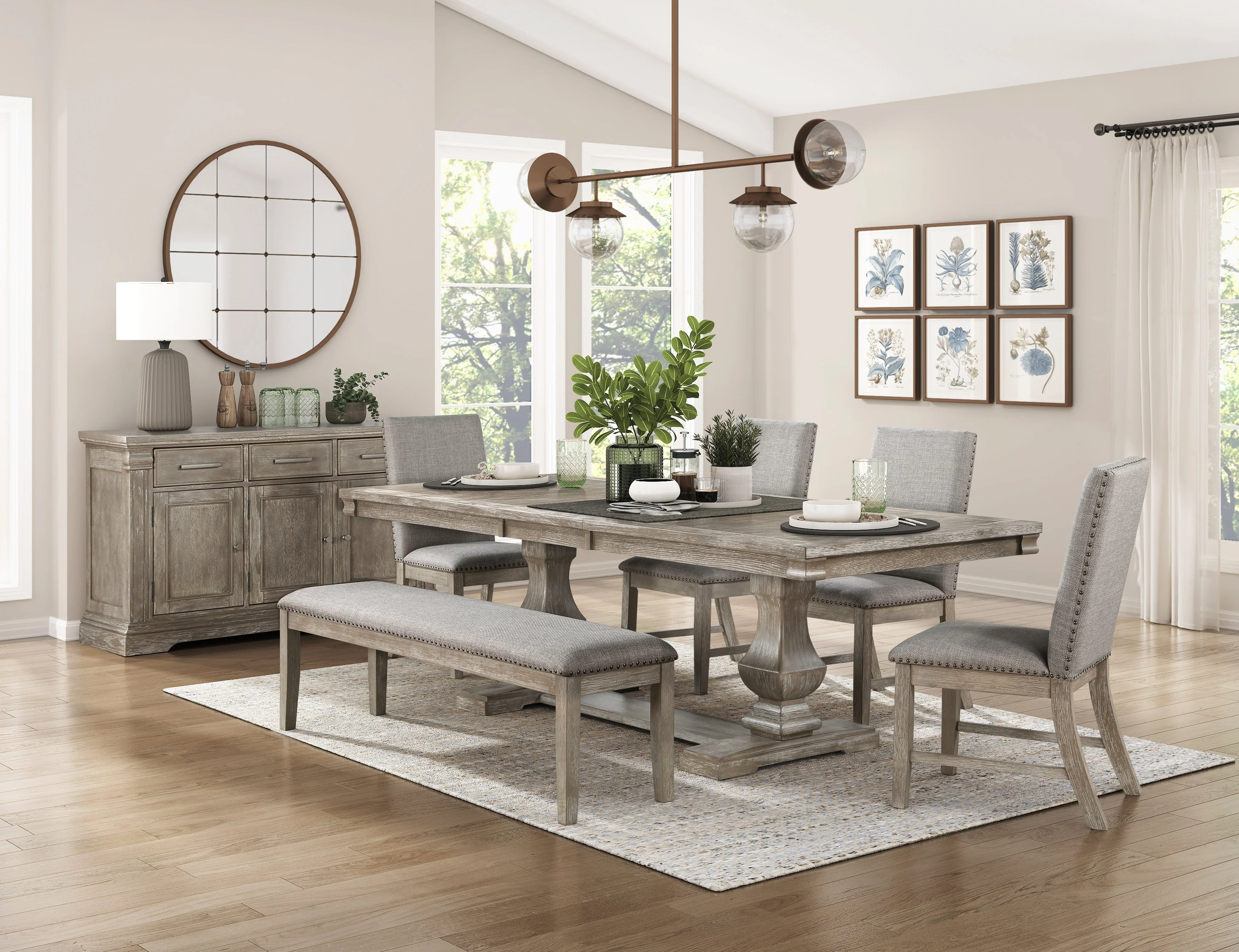Southlake Brownish Gray Extendable Dining Table - Image 6