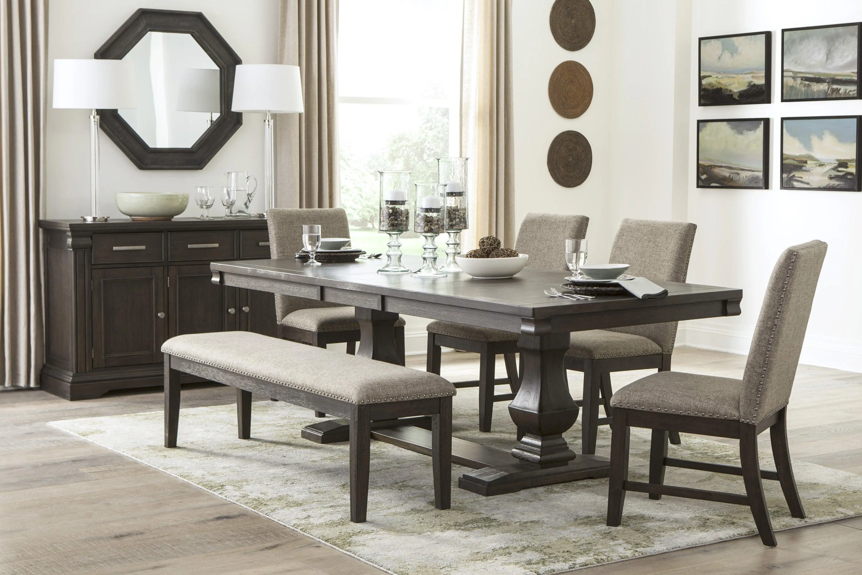 Southlake Wire Brushed Rustic Brown Side Chair, Set of 2 - Image 2