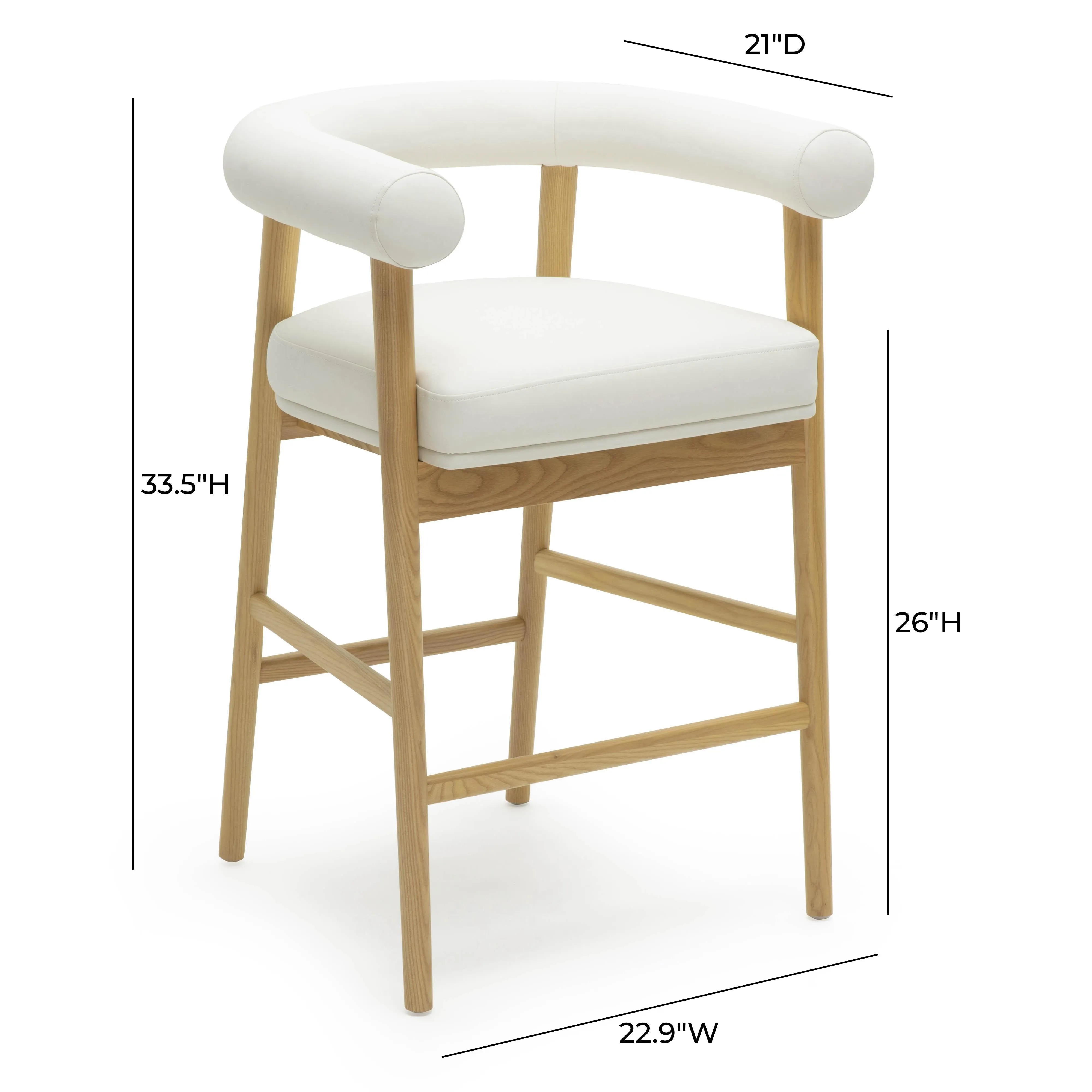 Spara Performance Vegan Leather Counter Stool - Image 13