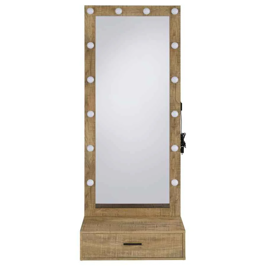 Spector Mango 1-drawer Lighted Full-Length Floor Mirror - Image 3