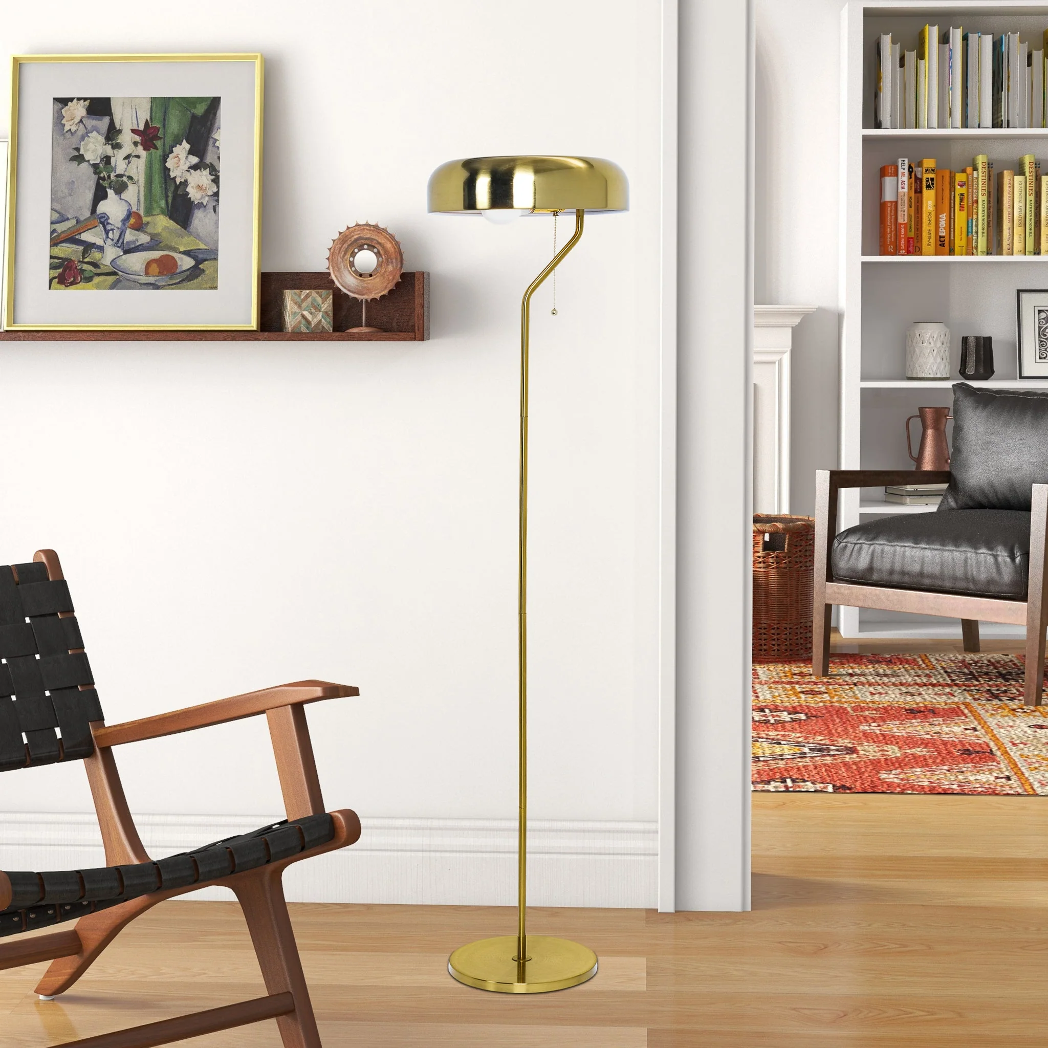 Spectra Floor Lamp - Gold outer and White inner - Image 3