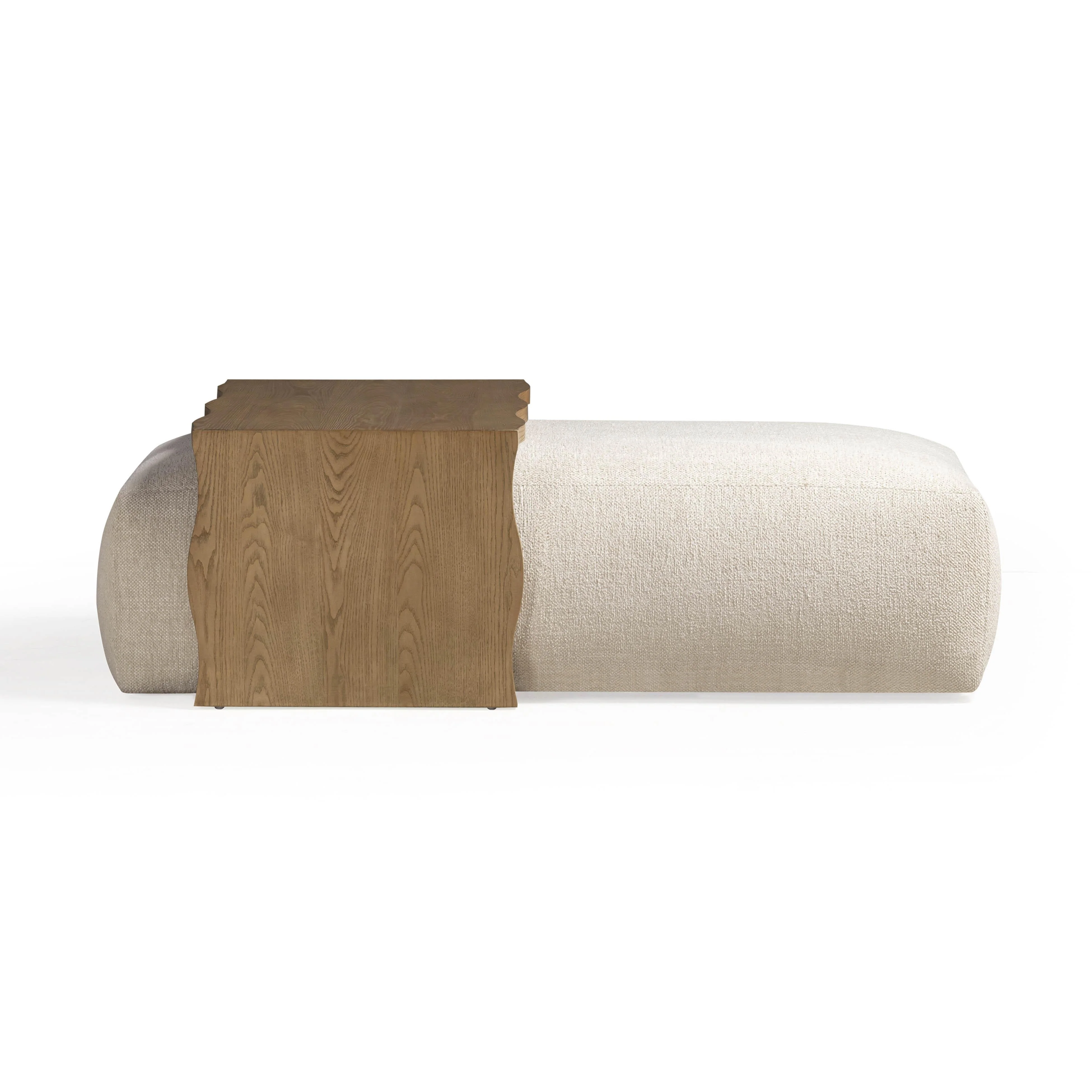 Spencer Performance Basketweave Ottoman with Bridge Table - Image 14