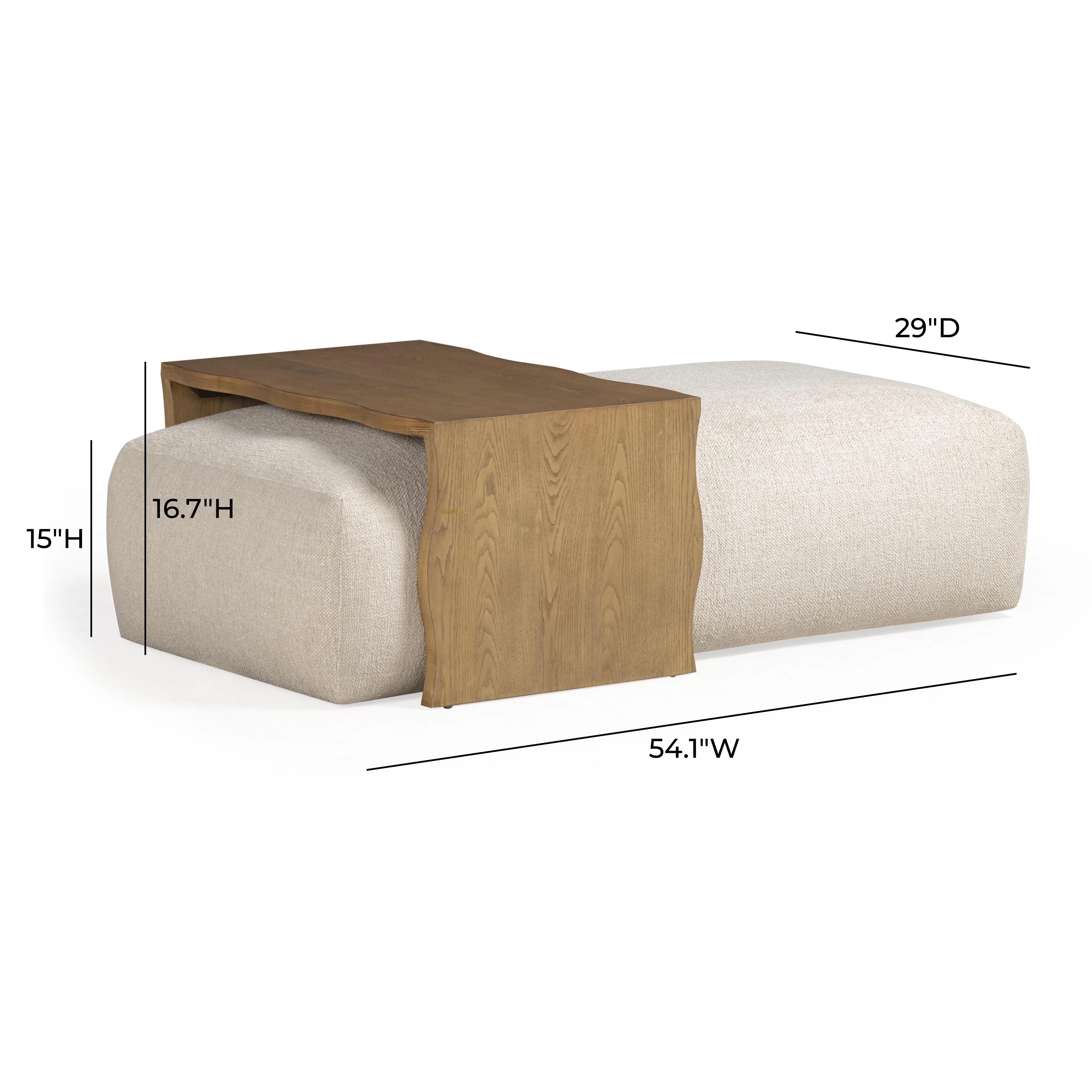 Spencer Performance Basketweave Ottoman with Bridge Table - Image 20
