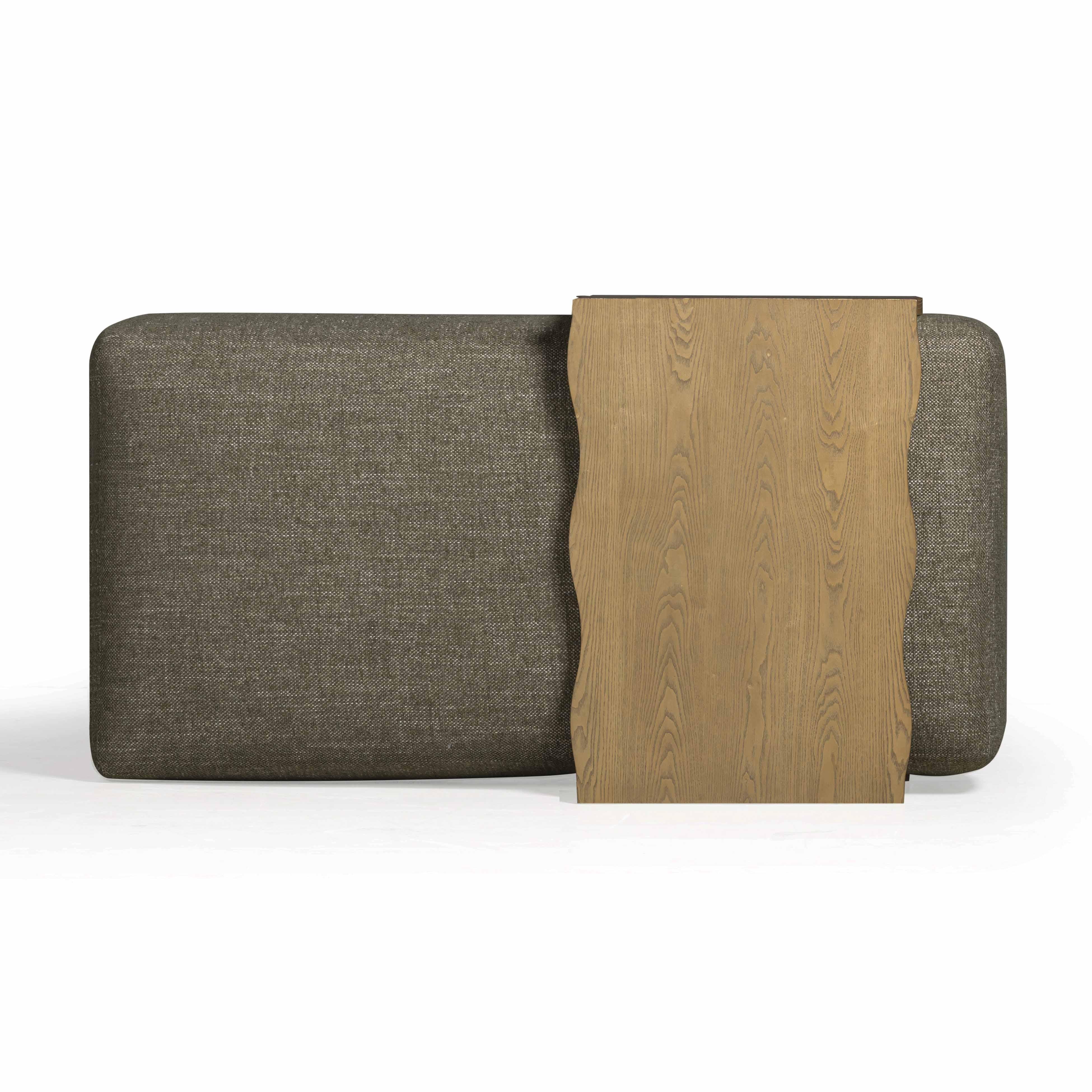 Spencer Performance Basketweave Ottoman with Bridge Table - Image 8