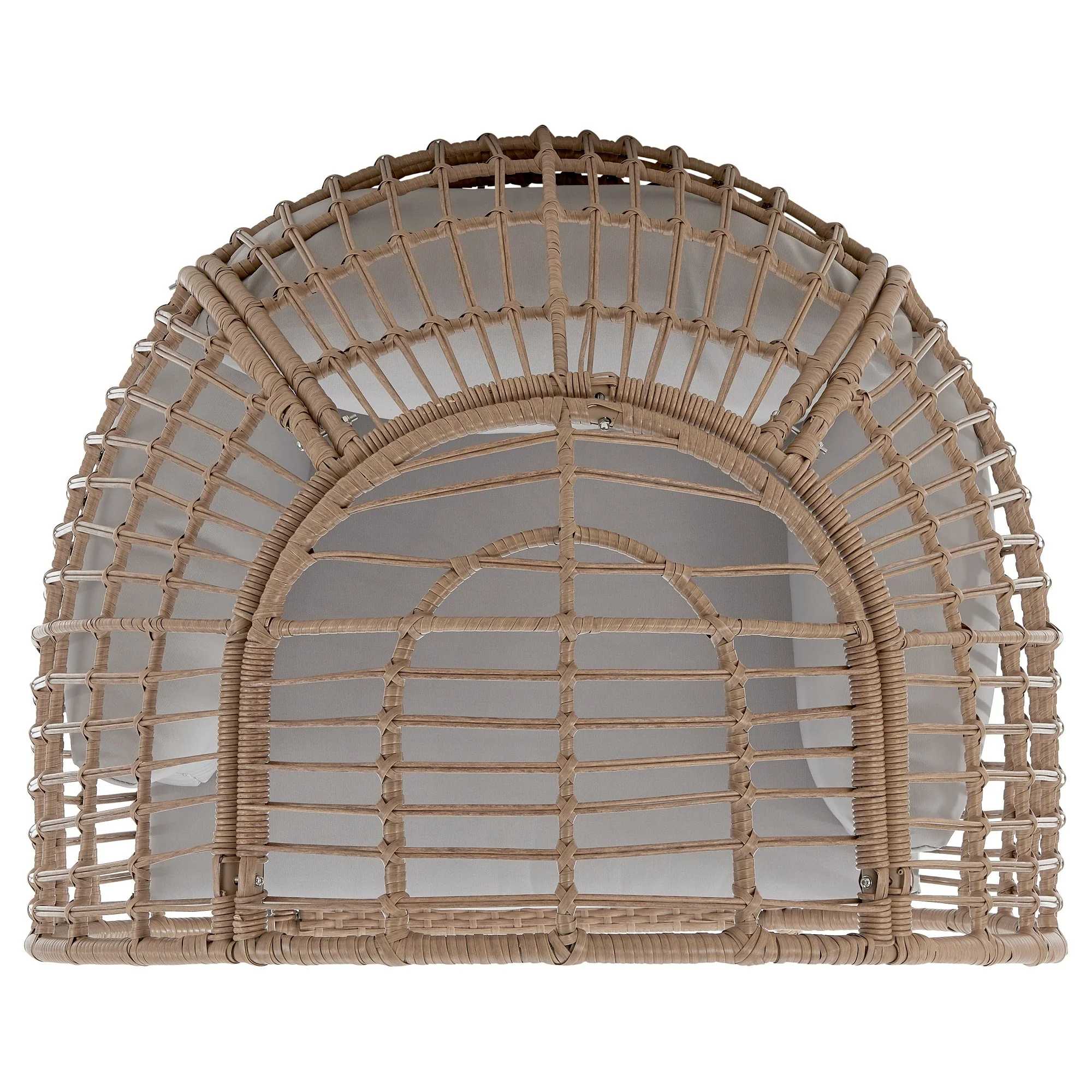 Spezia Patio Freestanding Egg Chair with Grey Cushions - Image 8