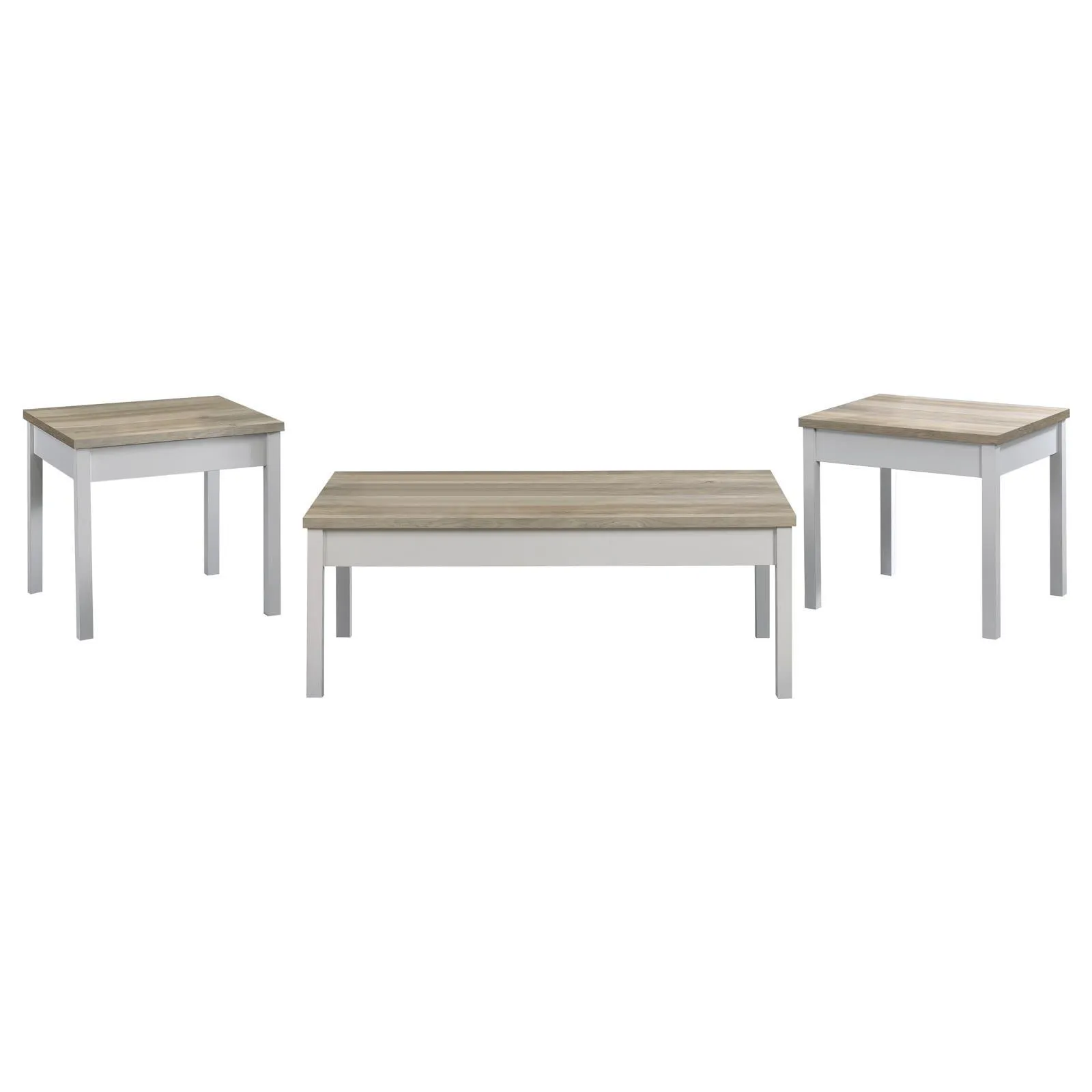 Stacie Antique Pine and White 3-piece Composite Wood Coffee Table Set - Image 10