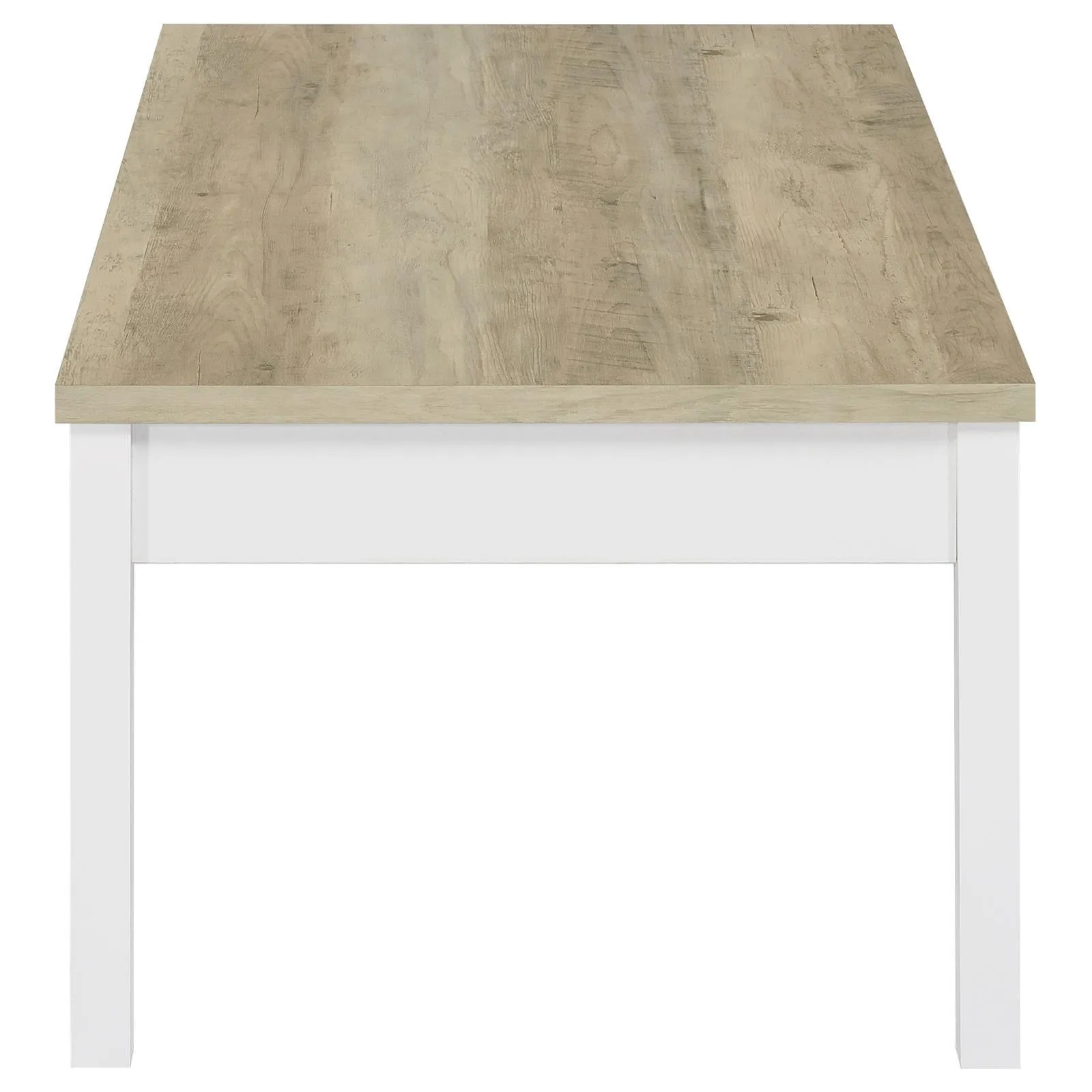 Stacie Antique Pine and White 3-piece Composite Wood Coffee Table Set - Image 4