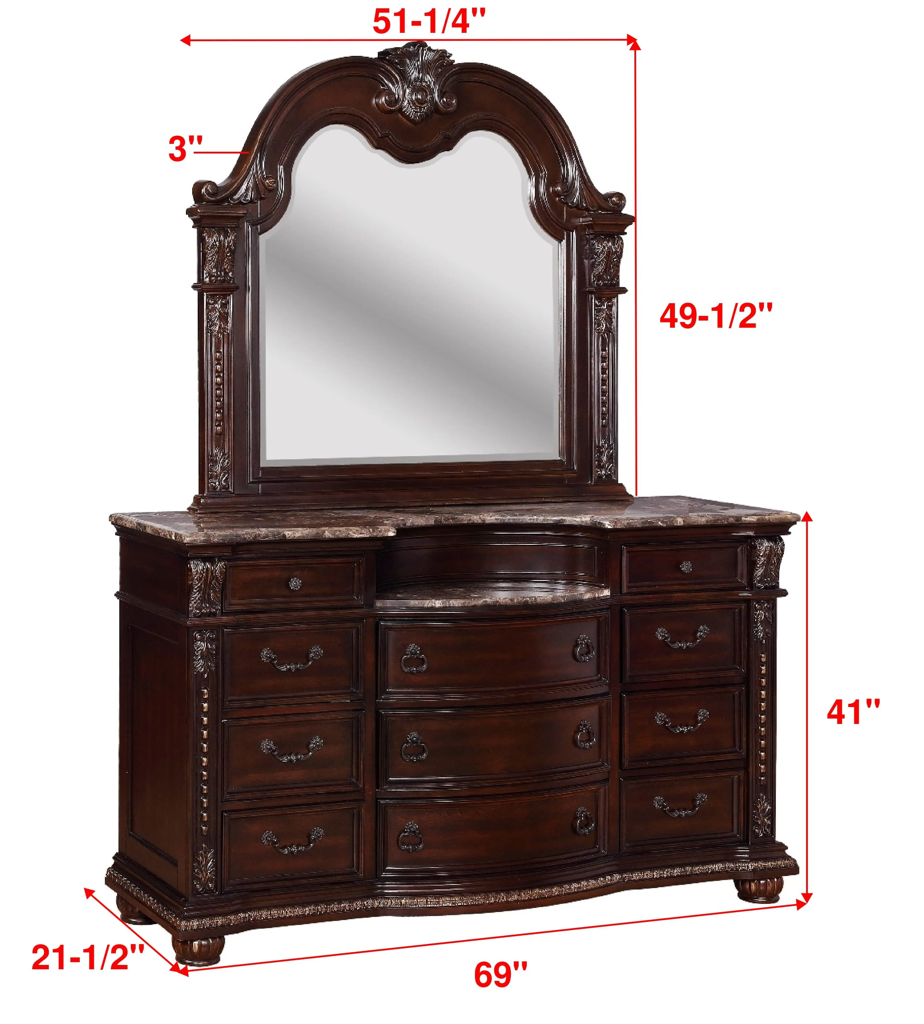 Stanley Cherry Brown Dresser - Image 4