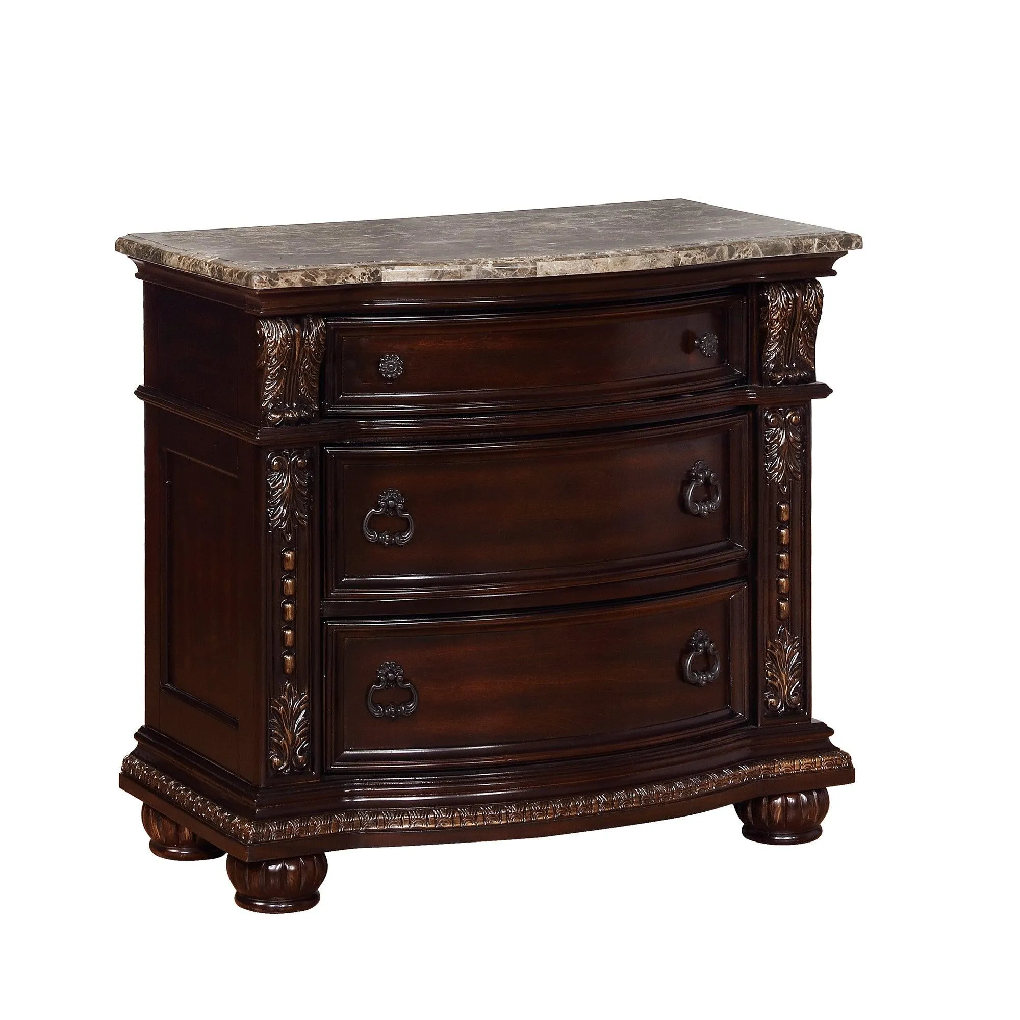 Stanley Cherry Brown Upholstered Sleigh Bedroom Set - Image 4