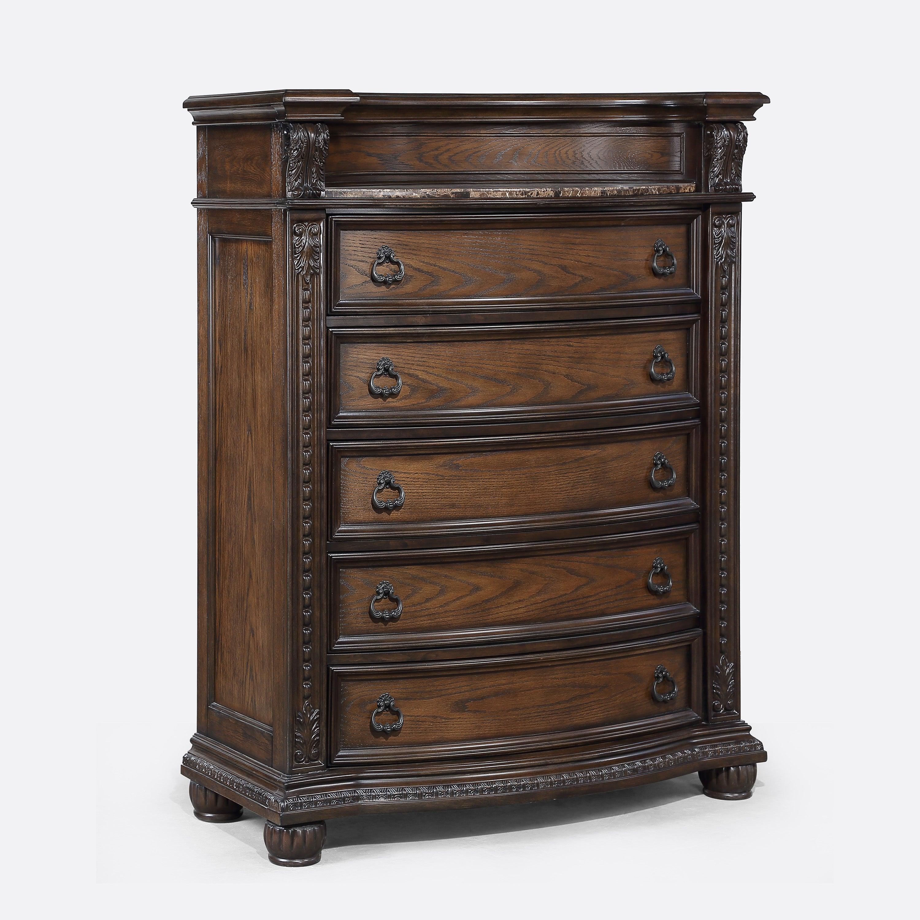 Stanley Coffee Brown Upholstered Sleigh Bedroom Set - Image 4