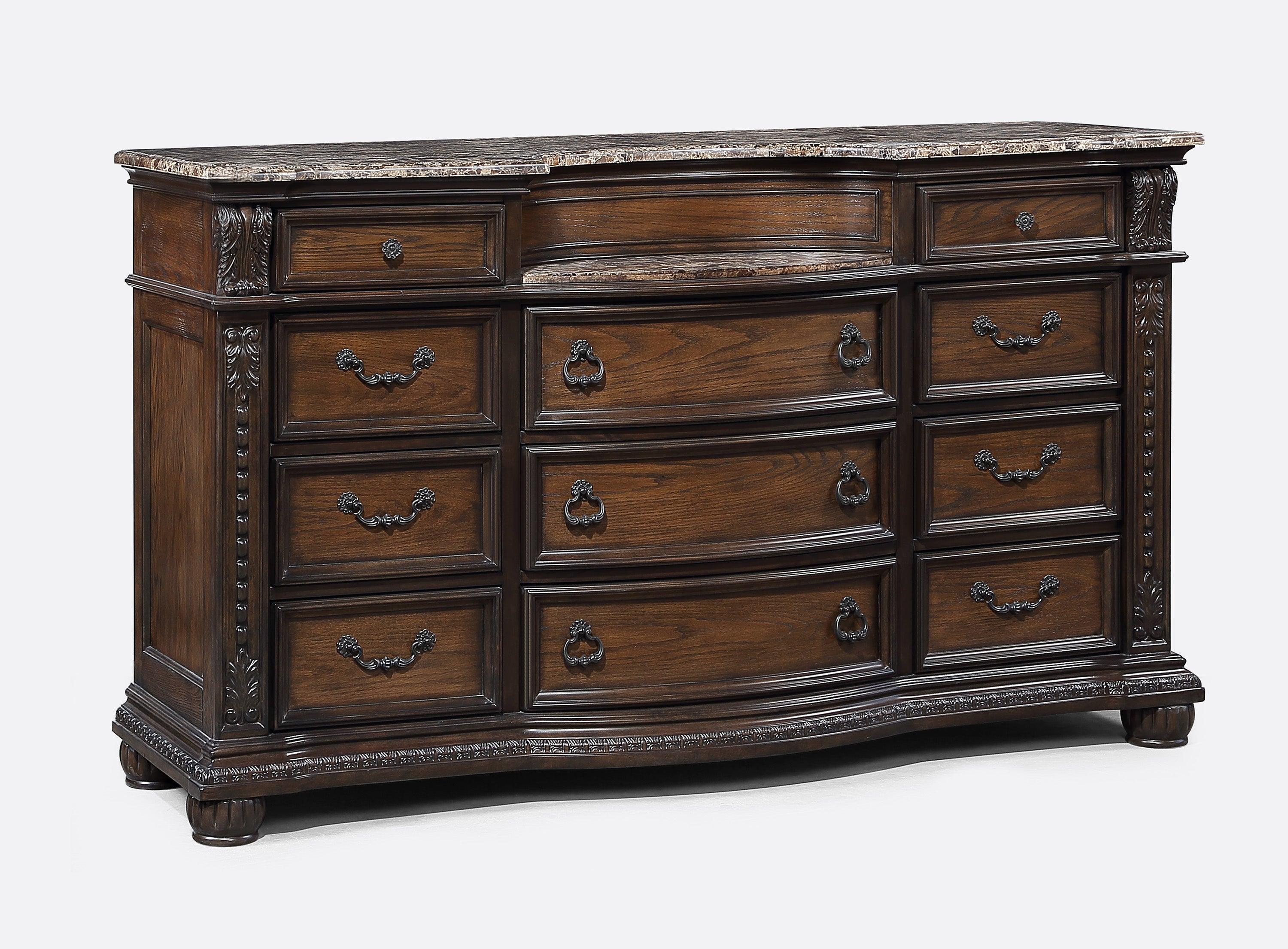 Stanley Coffee Brown Upholstered Sleigh Bedroom Set - Image 9