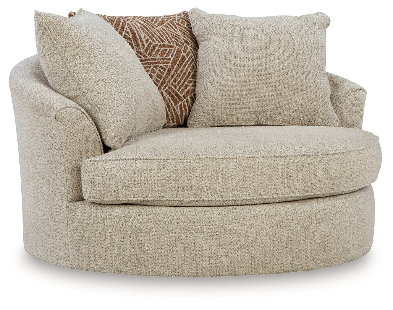 Steelwater Retreat Latte Oversized Swivel Accent Chair - Image 2