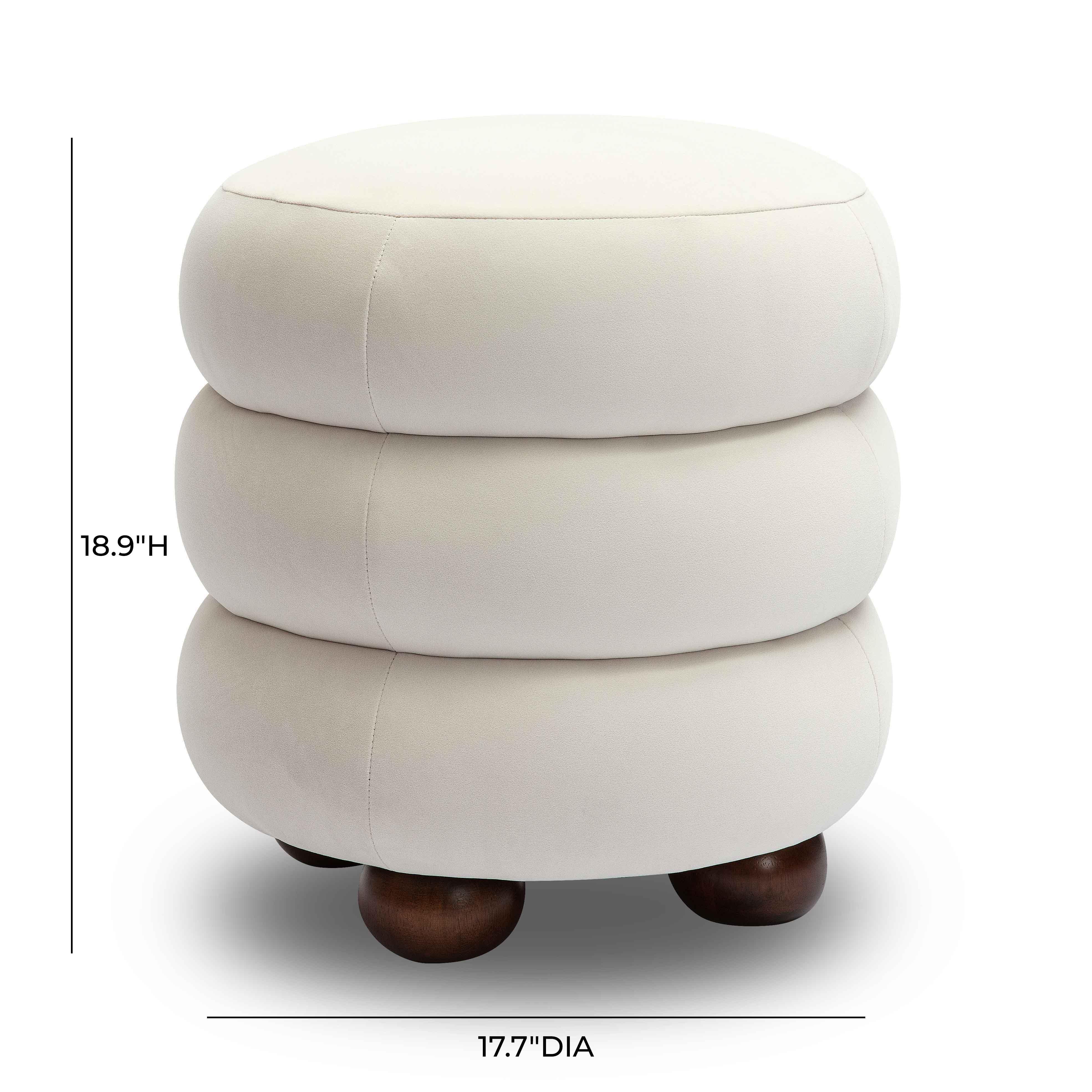 Stefanie Velvet Ottoman - Image 6