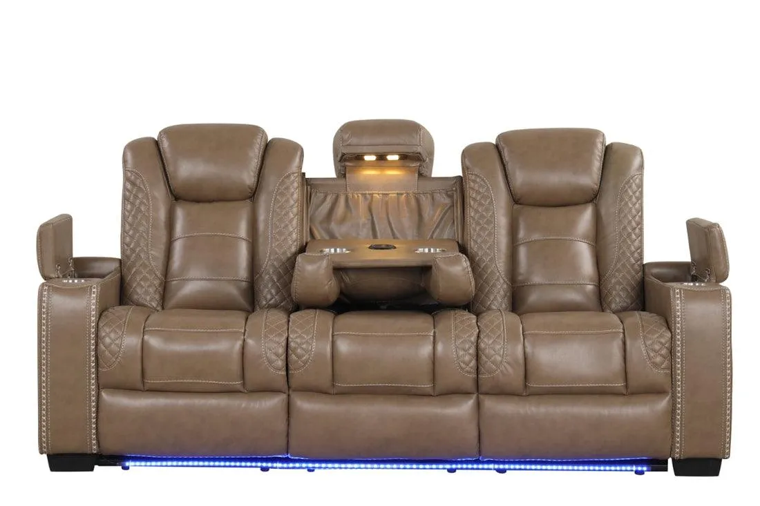 Stefano Brown 3-Piece Reclining Living Room Set - Image 2