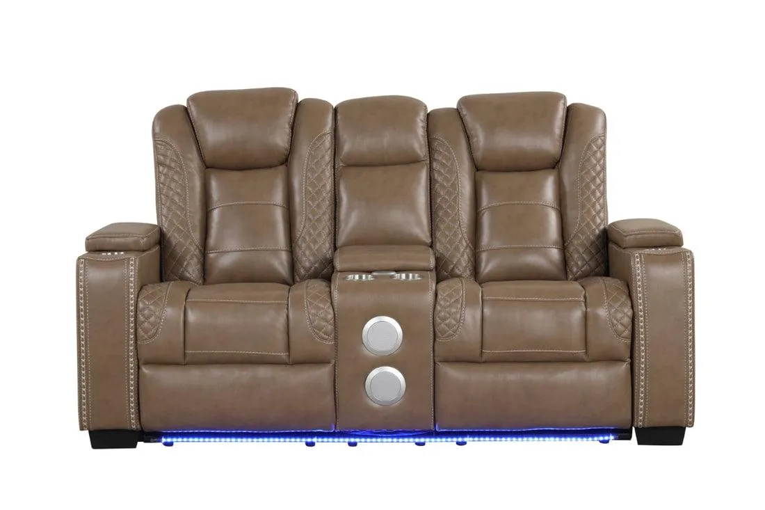 Stefano Brown 3-Piece Reclining Living Room Set - Image 3