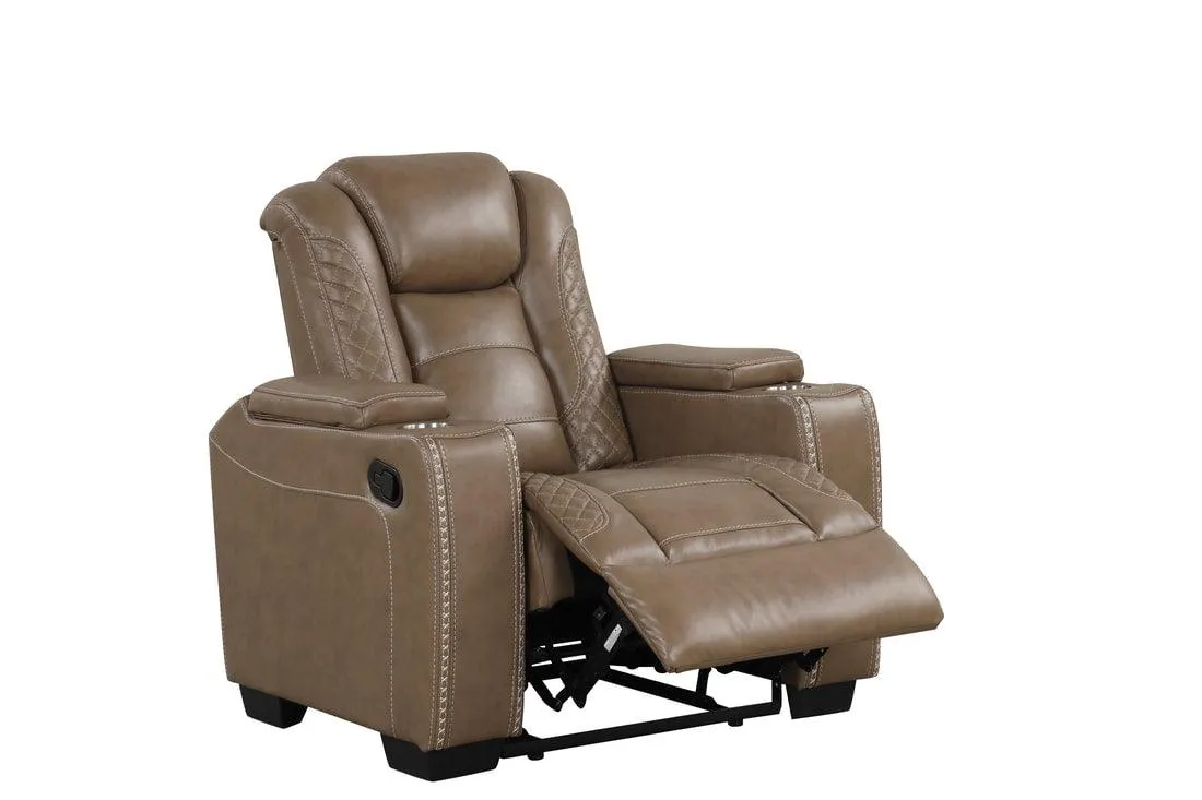 Stefano Brown 3-Piece Reclining Living Room Set - Image 4