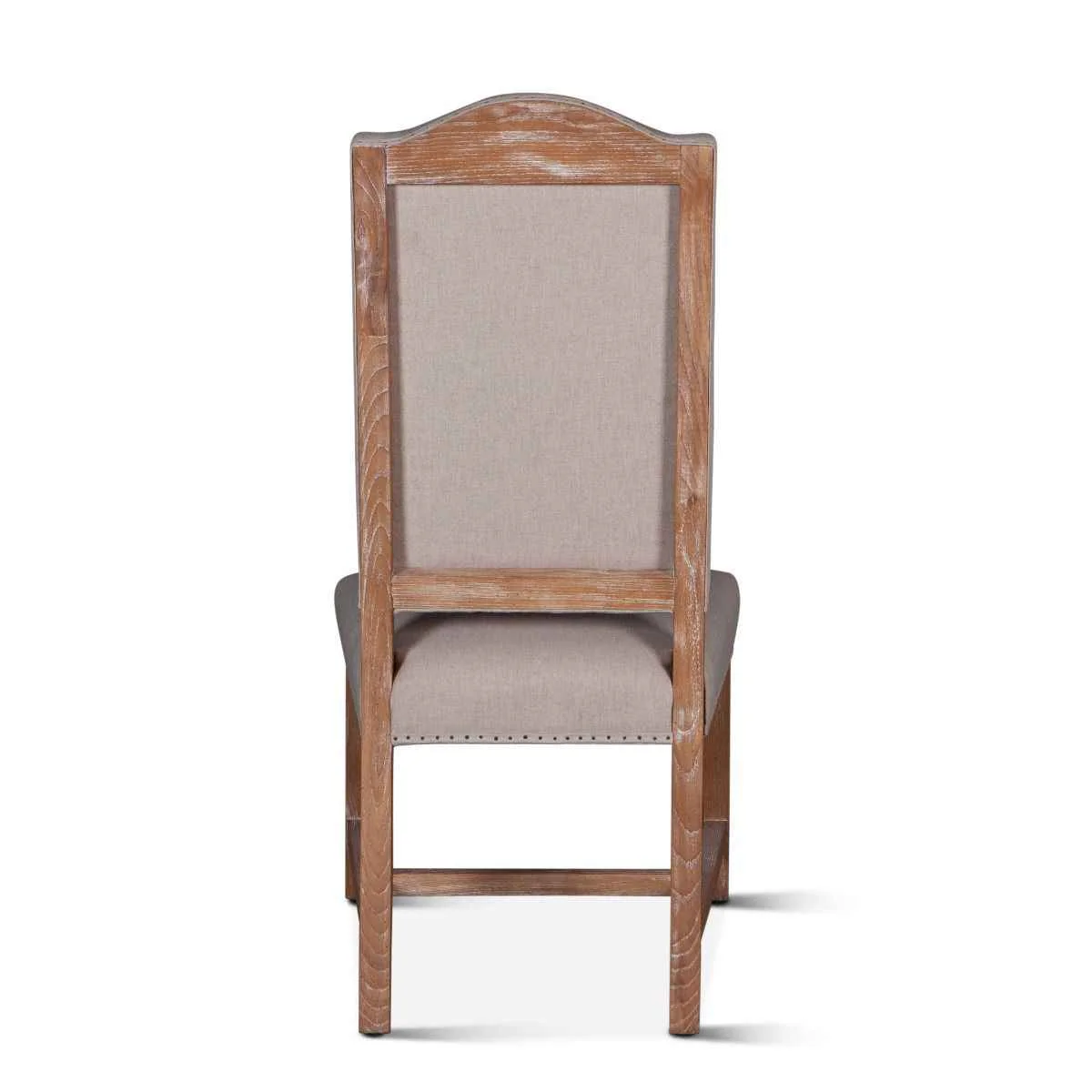 Stella 21" Camelback Dining Chair in Natural Linen with Oak Legs, Set of 2 - Image 5