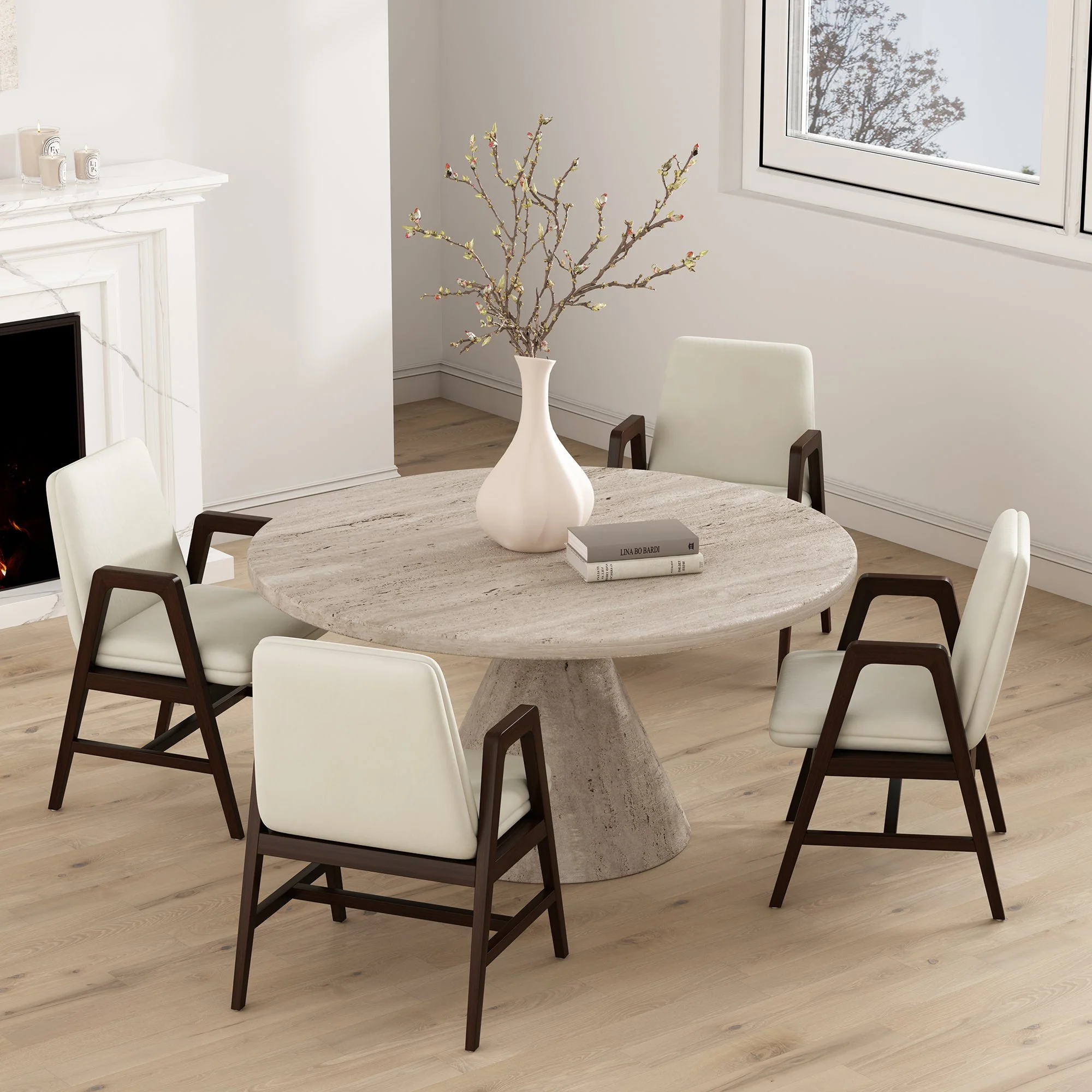 Stella Dining Armchair in Cream (set of 4) - Image 2
