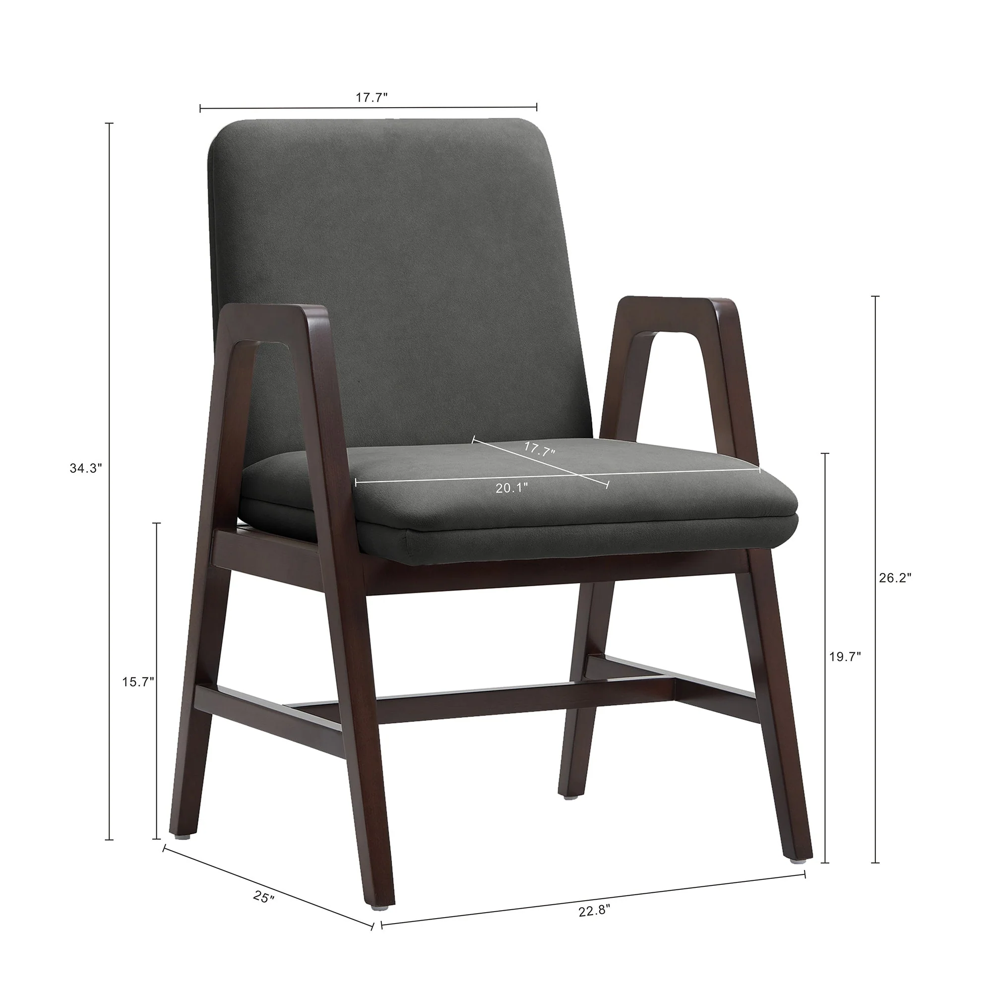 Stella Dining Armchair in Graphite - Image 3