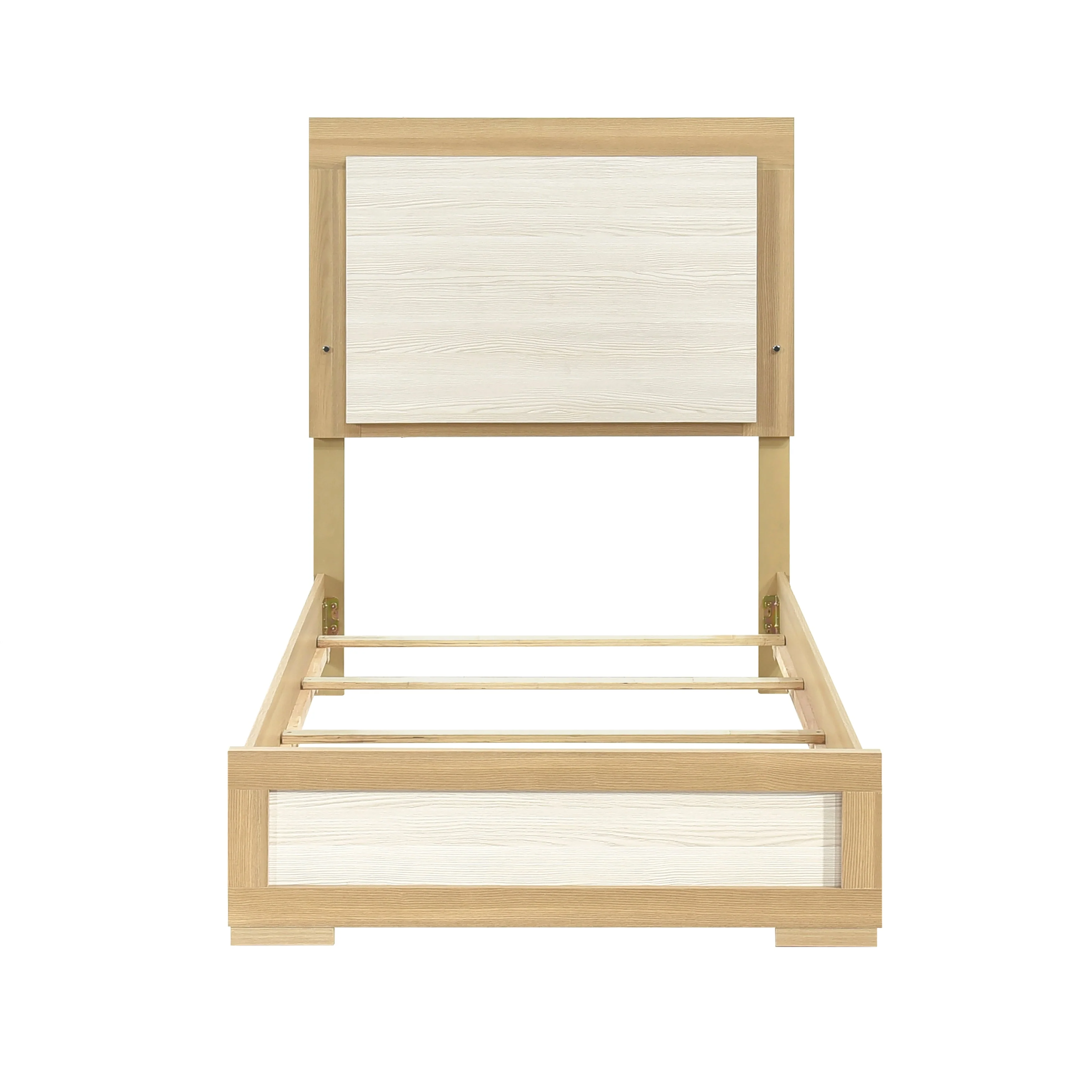 Sterling Natural/White LED Twin Bed - Image 3