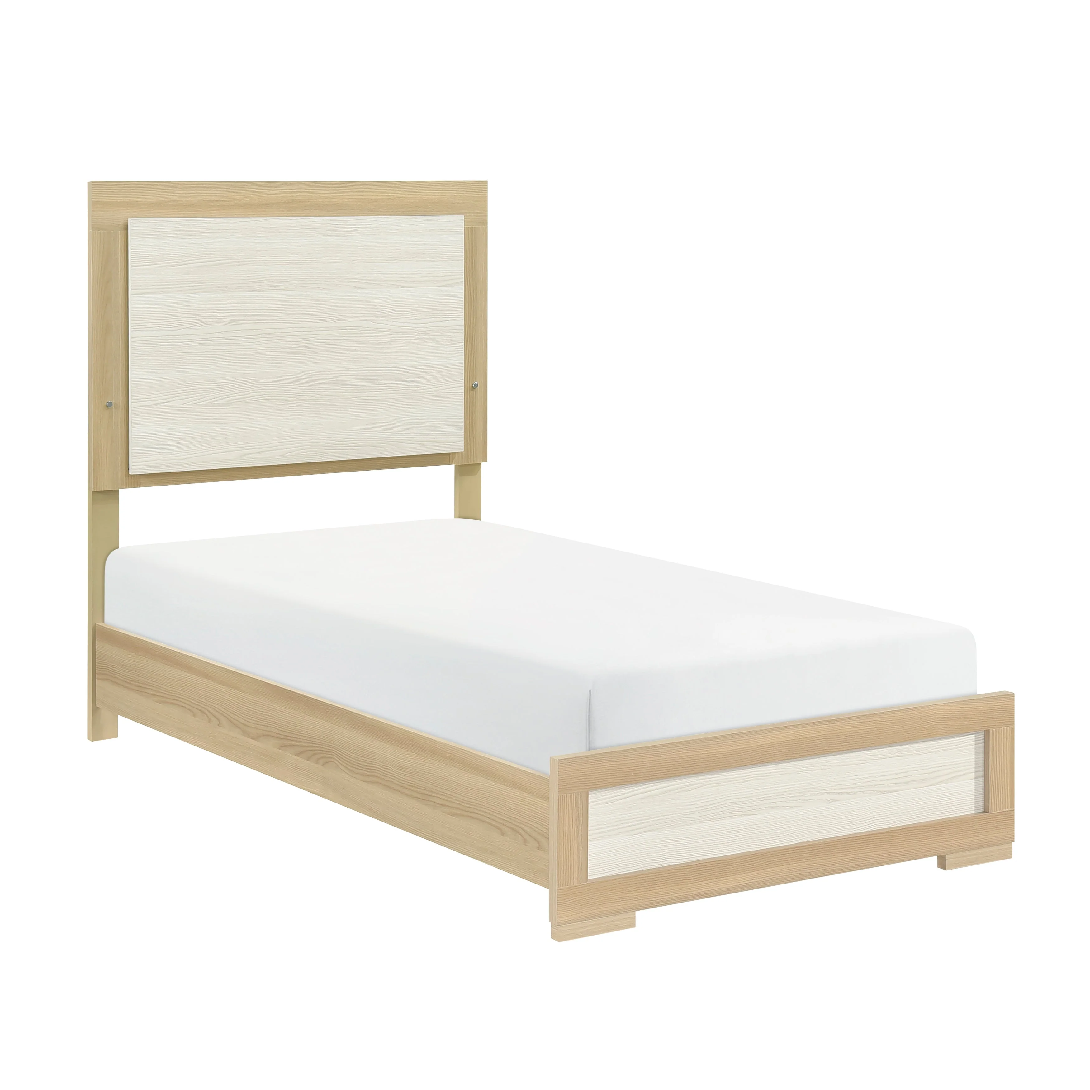 Sterling Natural/White LED Twin Bed - Image 4