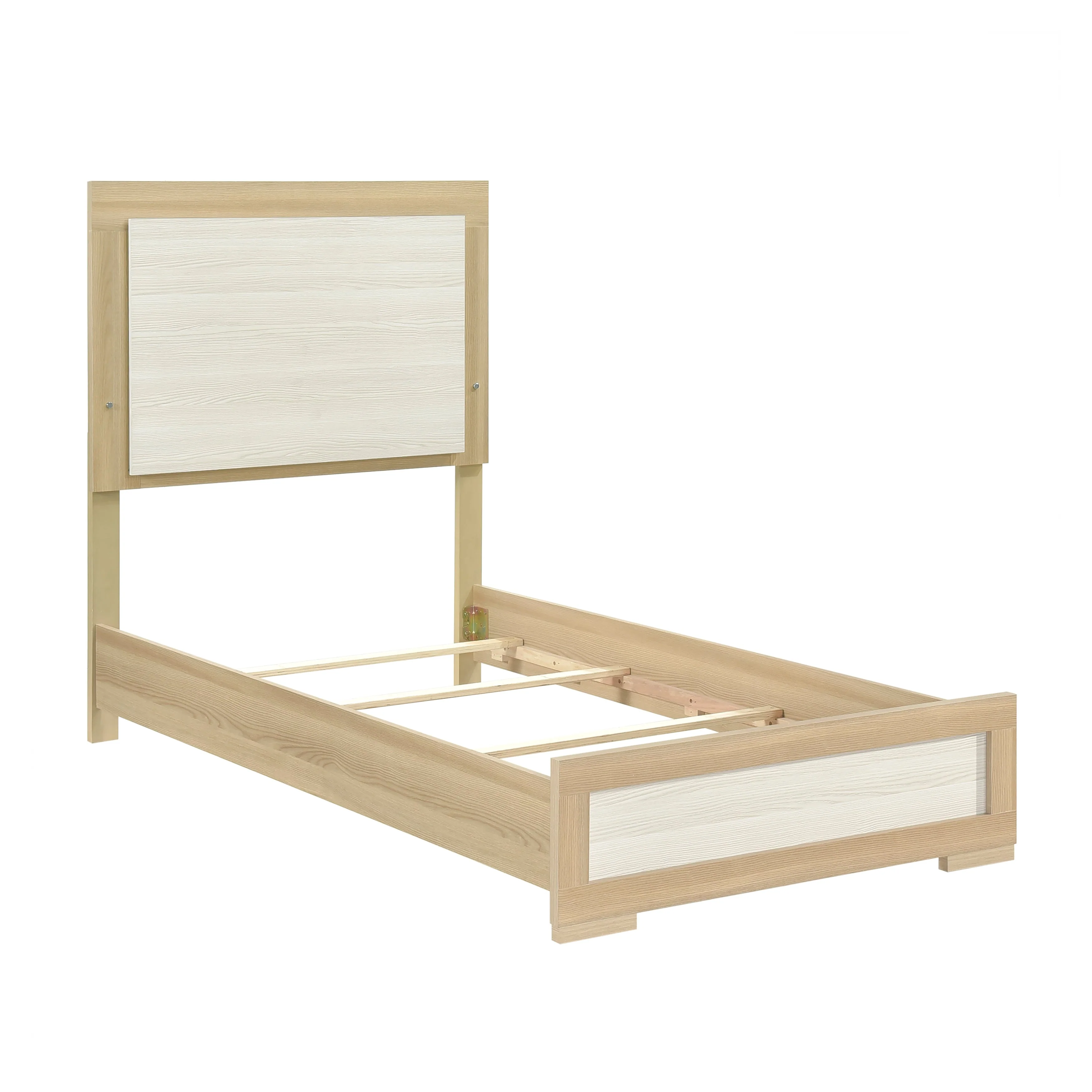 Sterling Natural/White LED Twin Bed - Image 5