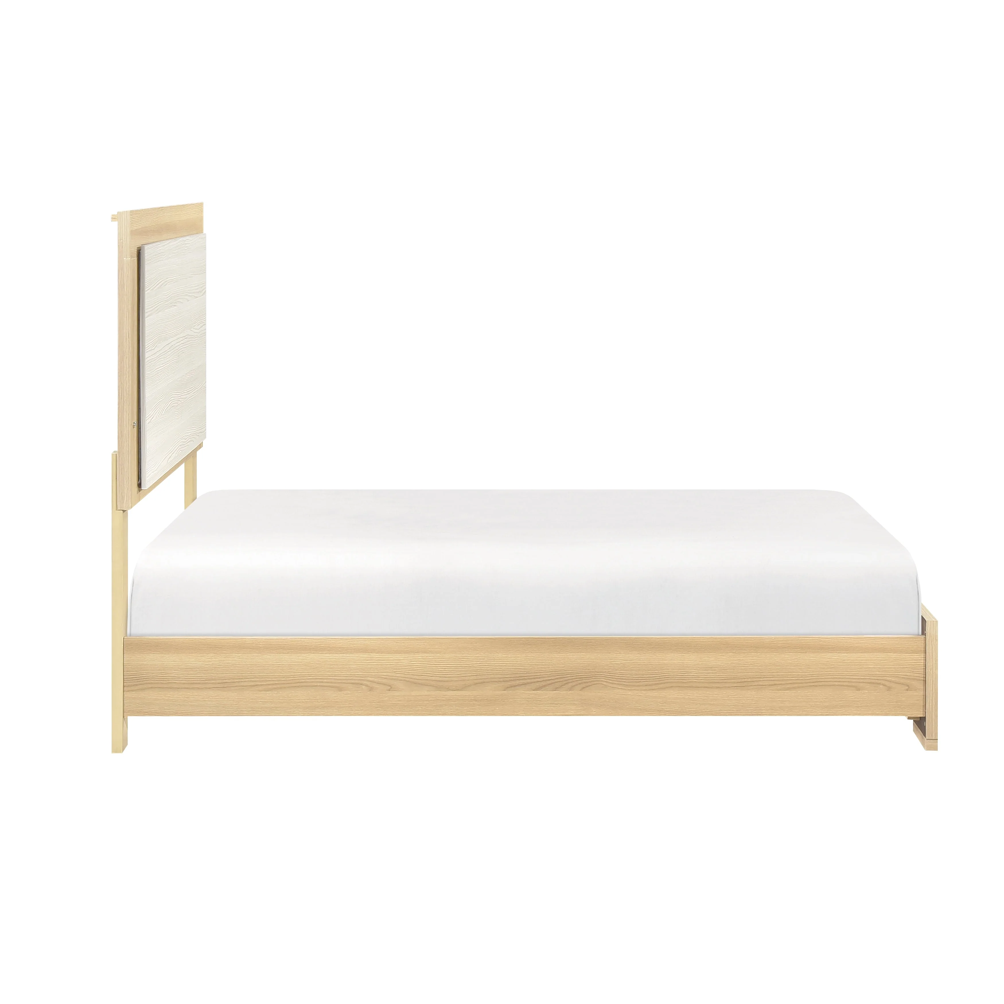 Sterling Natural/White LED Twin Bed - Image 6