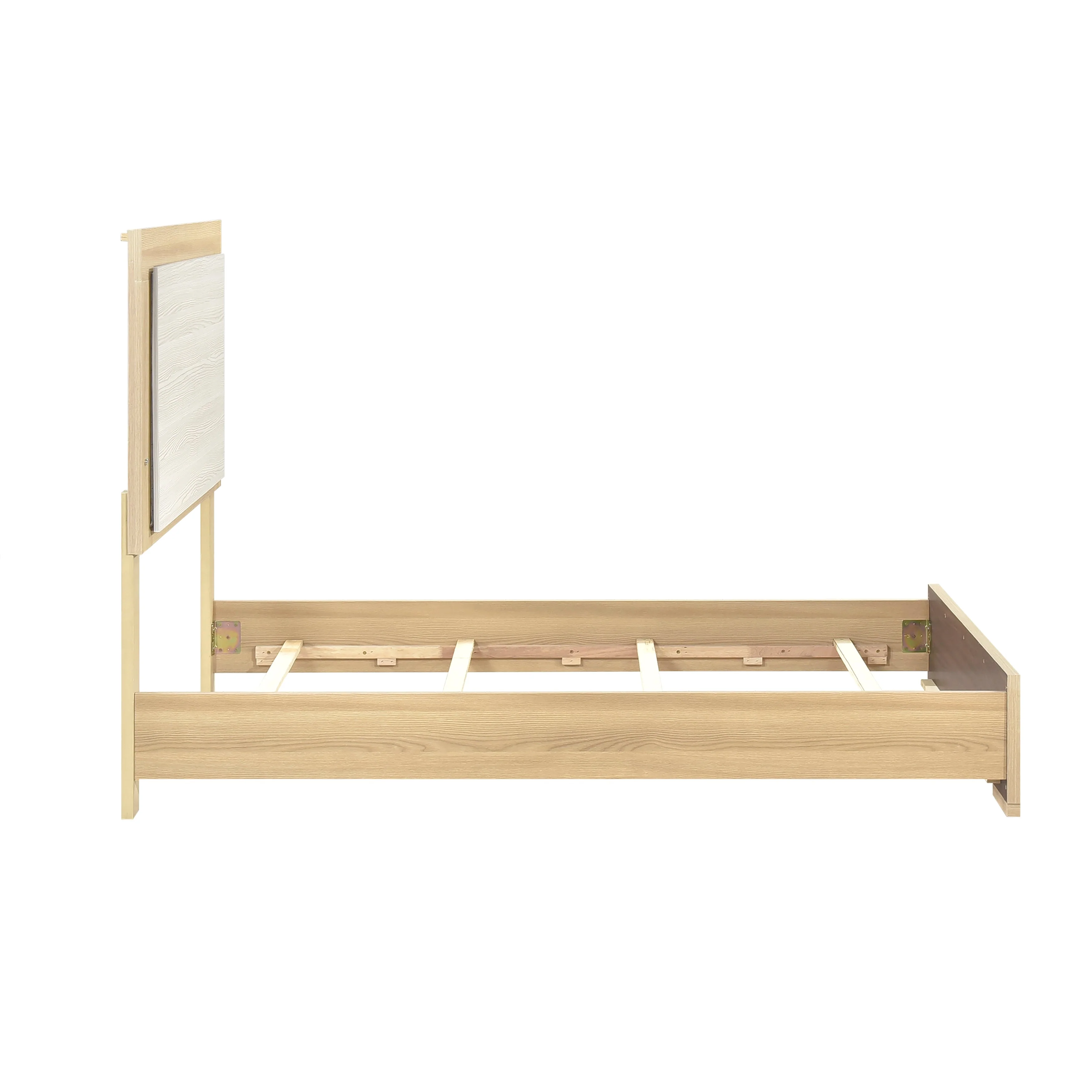 Sterling Natural/White LED Twin Bed - Image 7