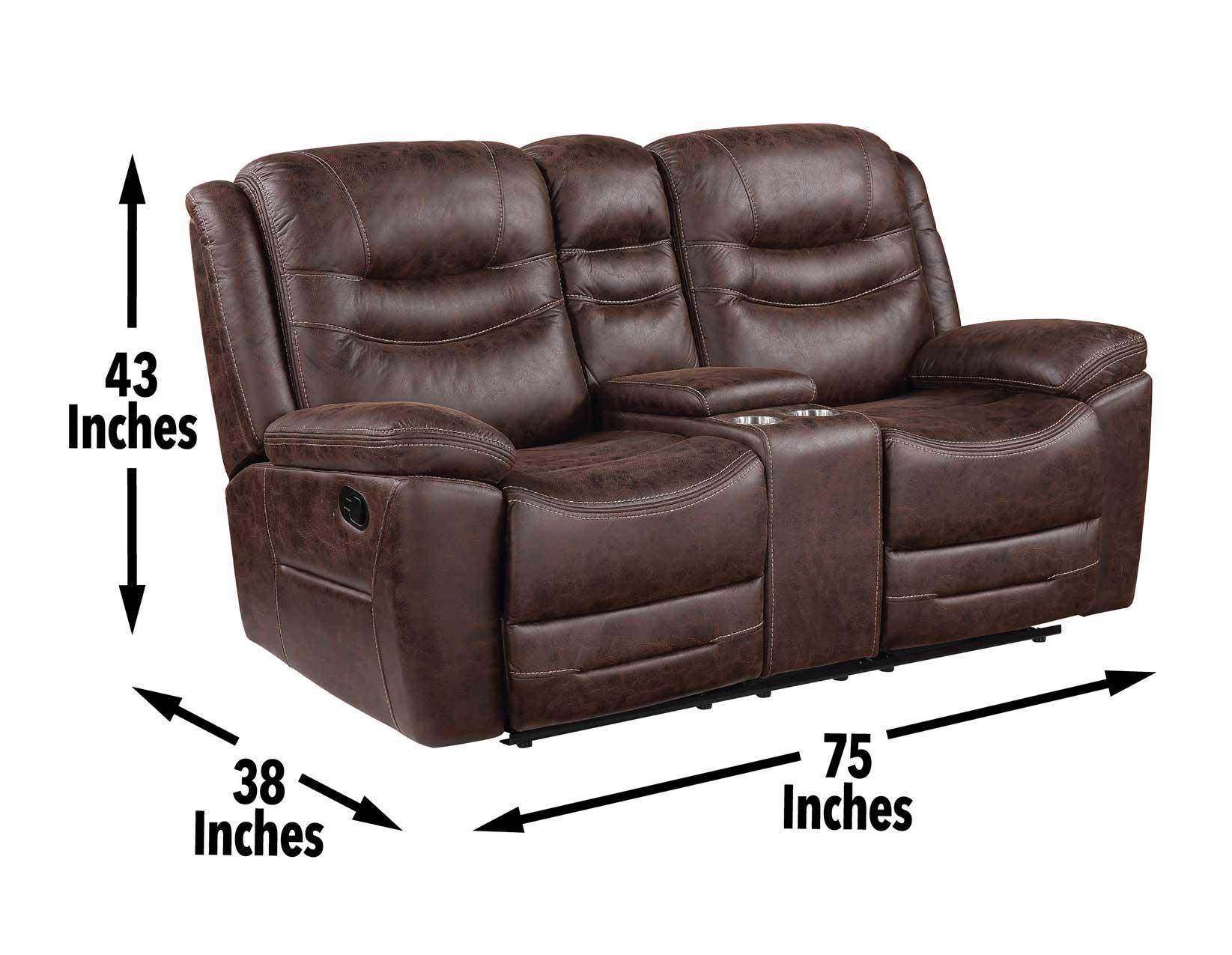 Stetson Manual Reclining Console Loveseat - Image 12