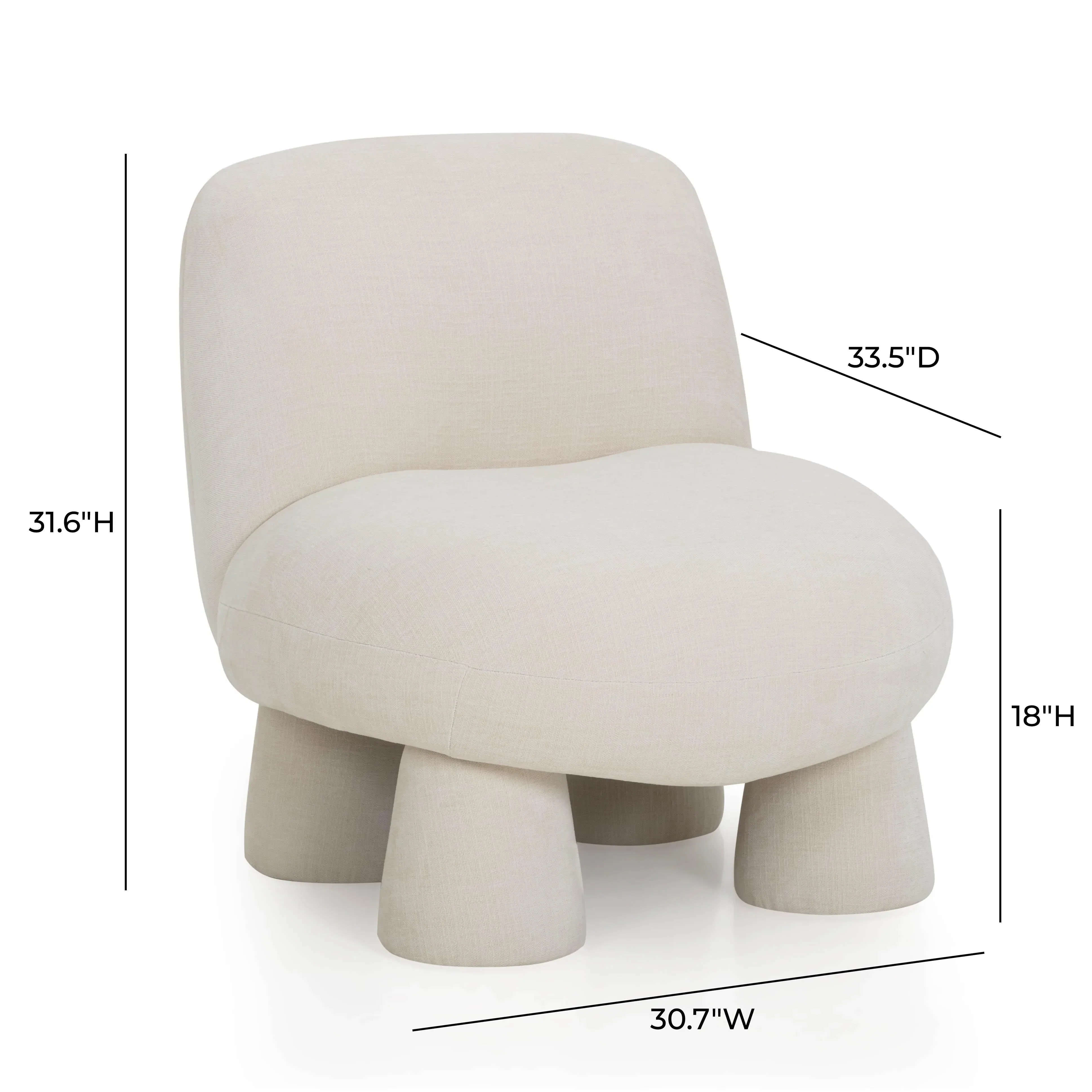 Stomp Upcycled Chenille Accent Chair - Image 18