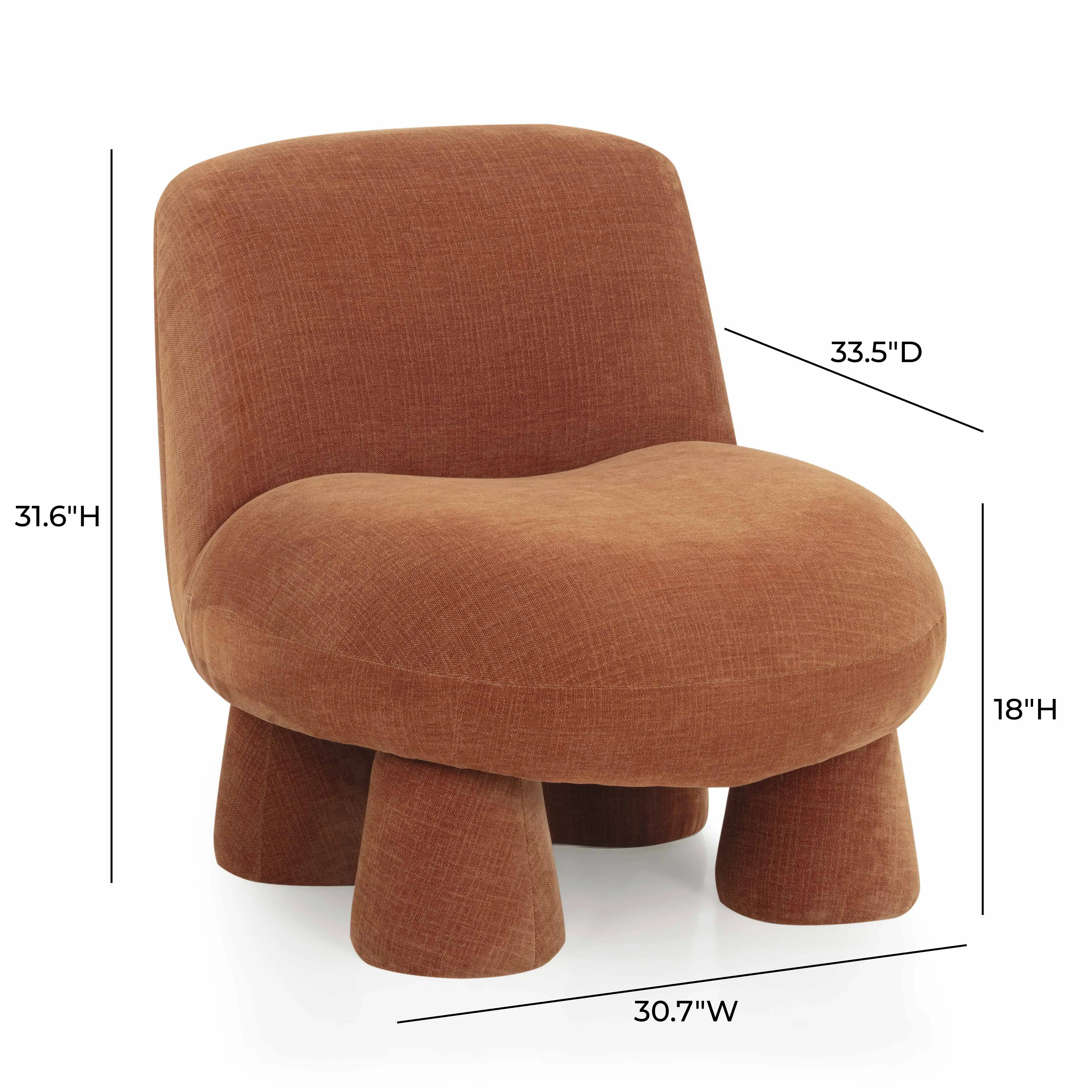 Stomp Upcycled Chenille Accent Chair - Image 5