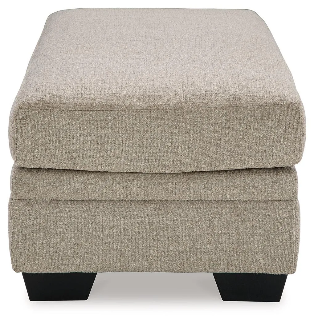 Stonemeade Taupe Ottoman - Image 3