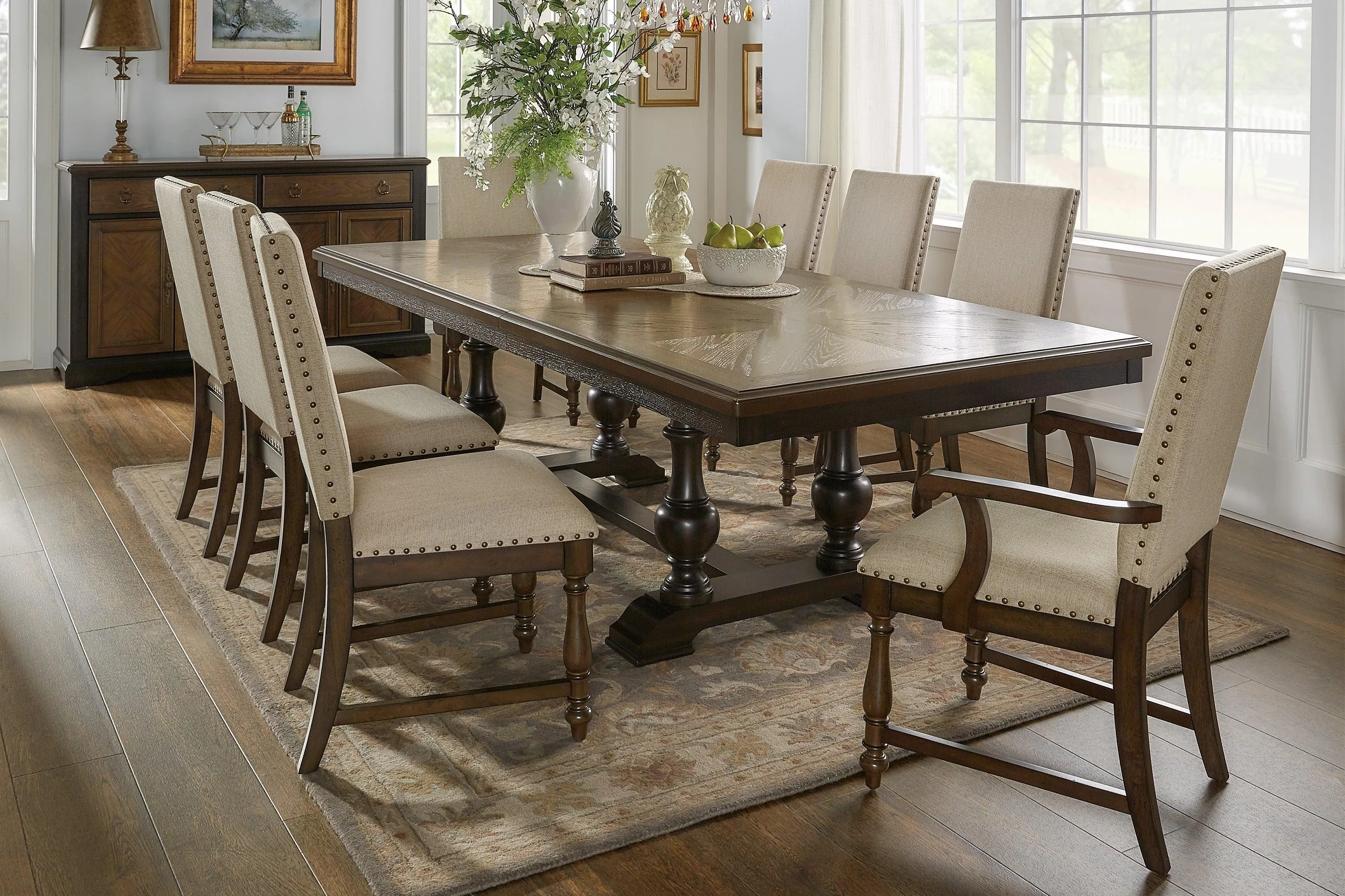 Stonington Brown Arm Chair, Set of 2 - Image 2