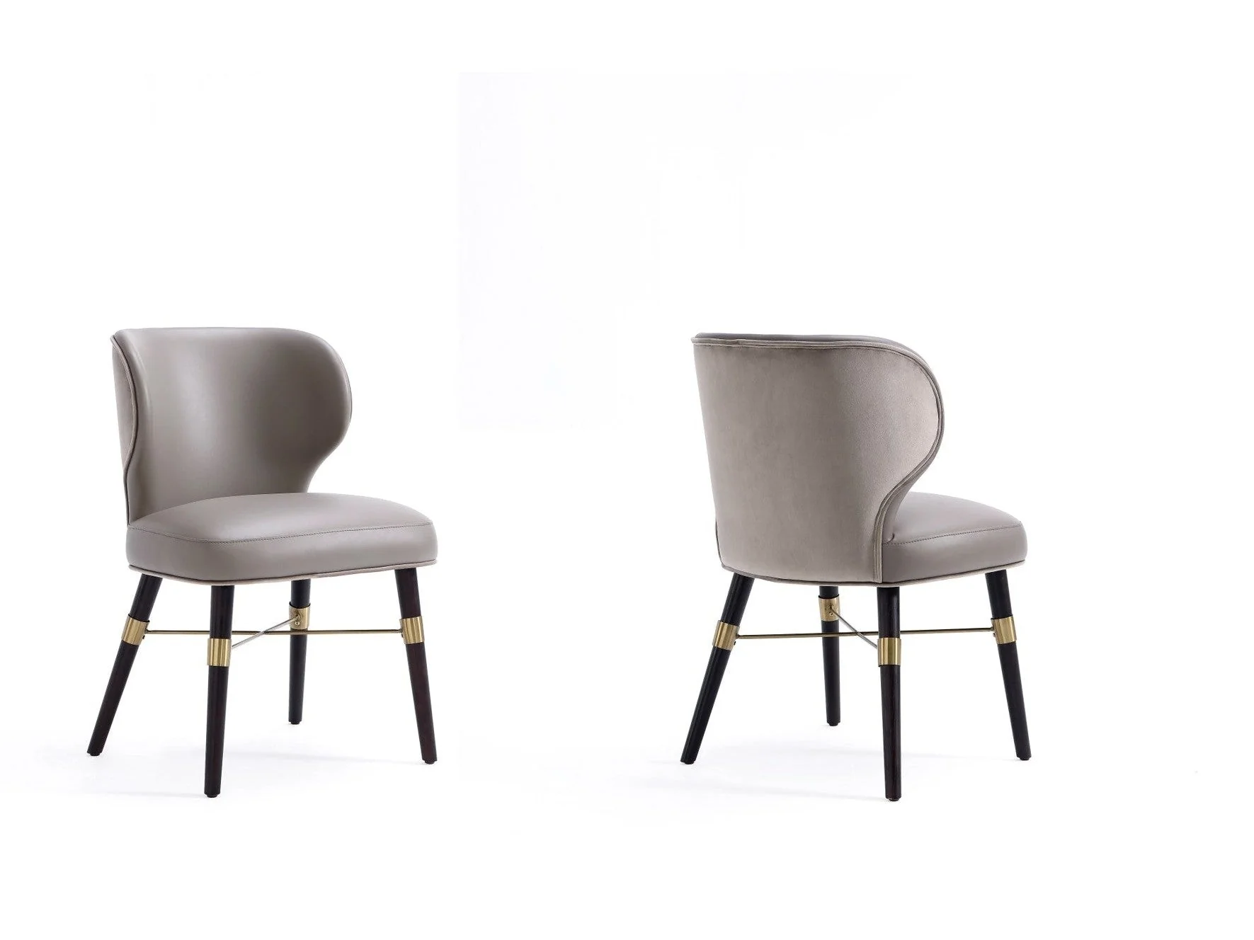 Strine Dining Chair in Dark Taupe (set of 2)