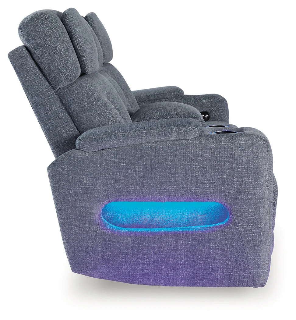 Studio Cave Steel Power Reclining Loveseat with Console - Image 5