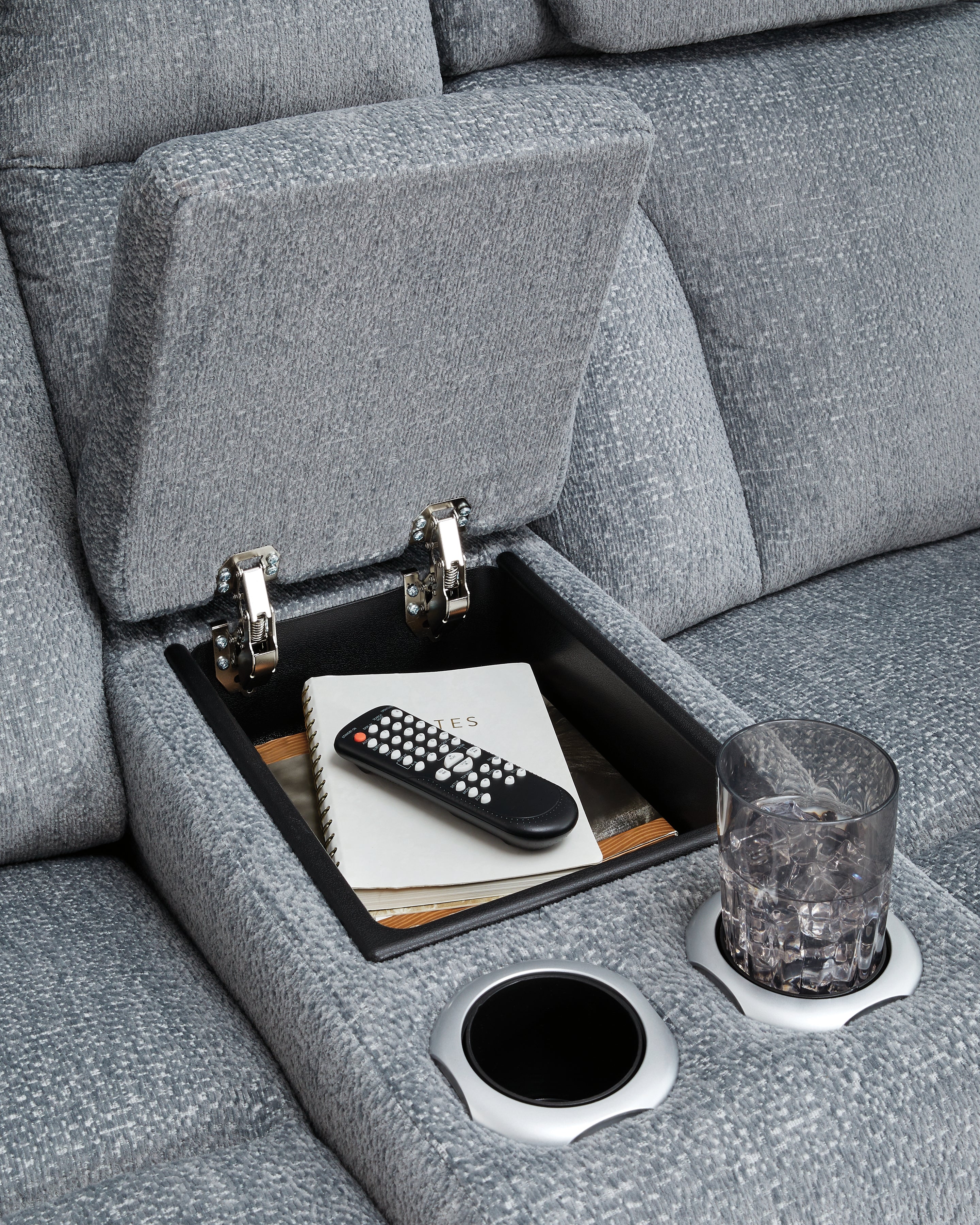 Studio Cave Steel Power Reclining Loveseat with Console - Image 8