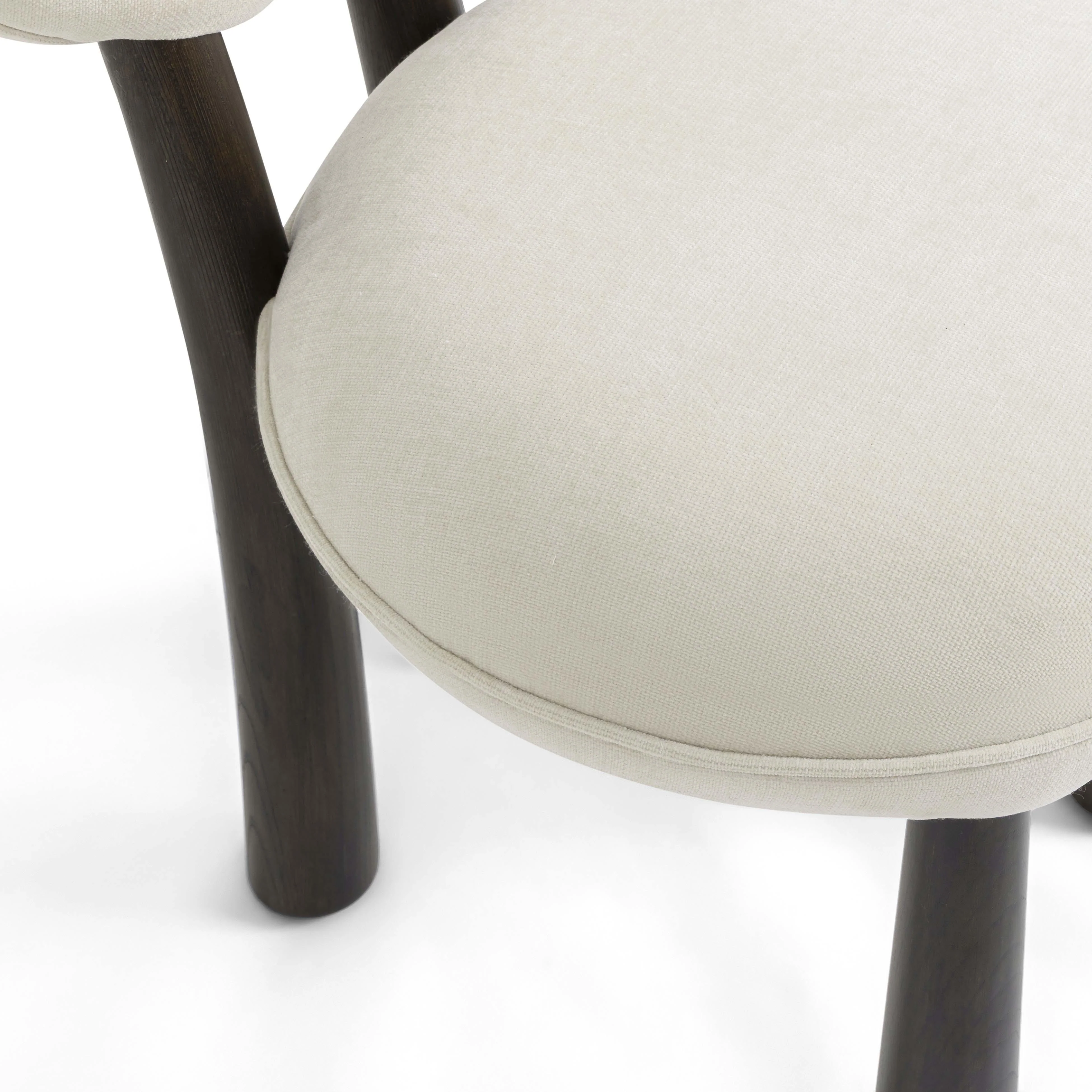 Sulley Cream Performance Chenille Dining Chair - Image 4