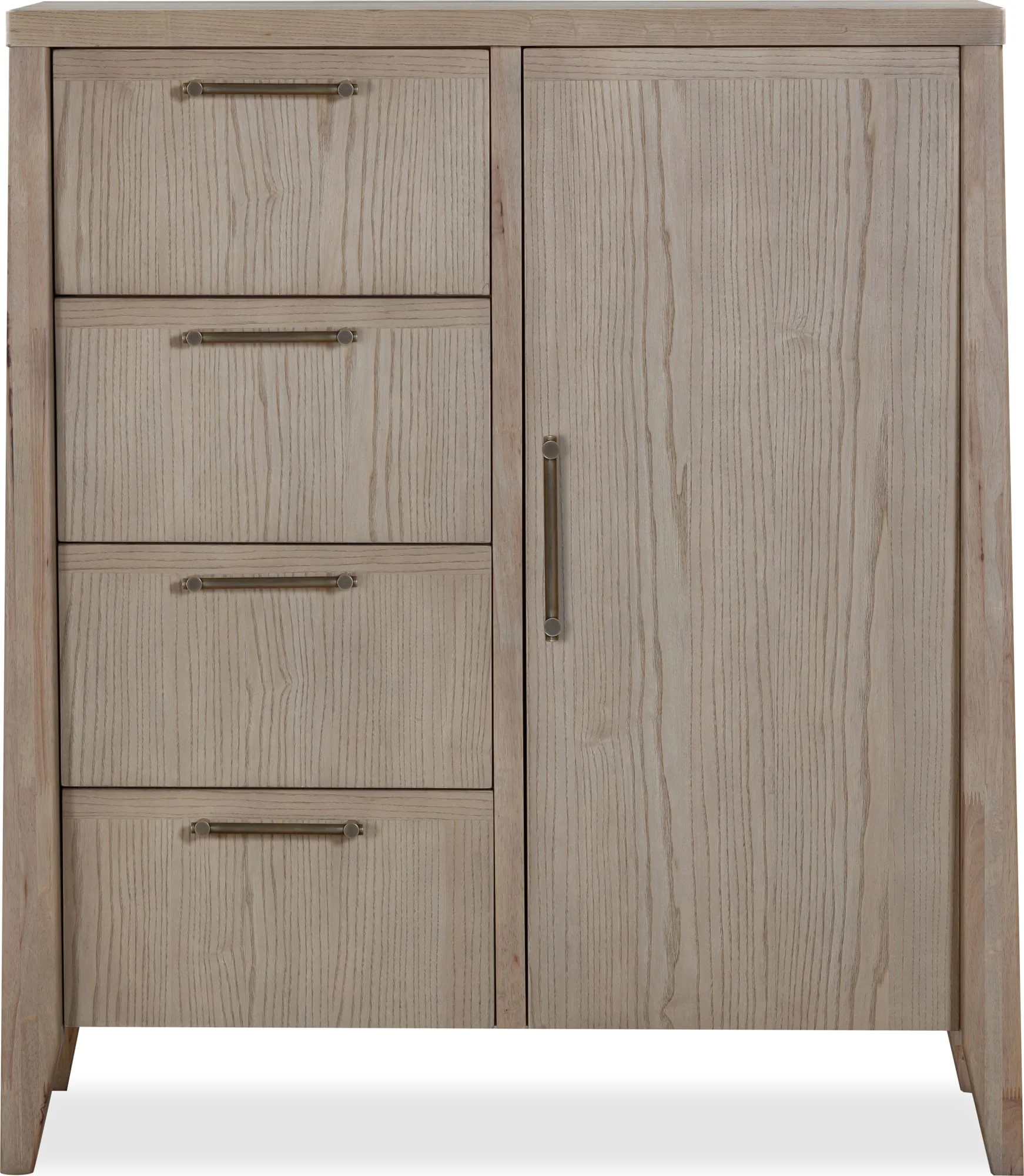 Sumire Ginger Four Drawer One Door Ash Wood Chest - Image 4