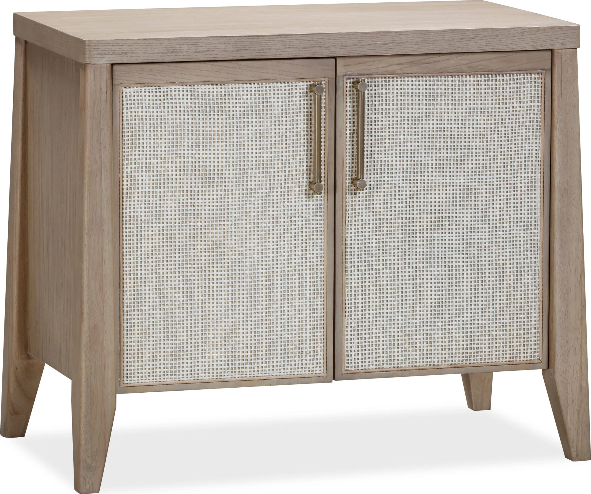 Sumire Ginger/Natural Cane Two Door Ash Wood Bachelor Chest - Image 3