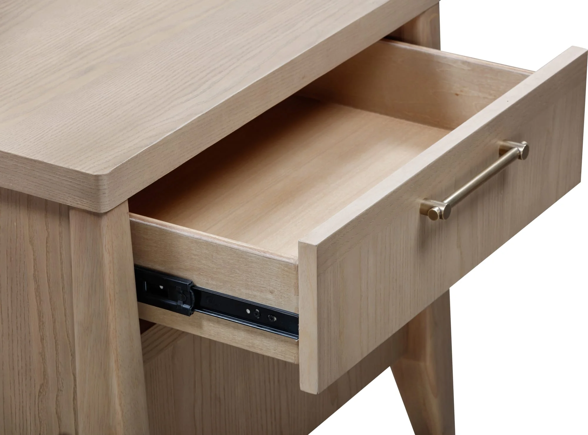 Sumire Ginger One Drawer One Shelf Ash Wood Nightstand - Image 6