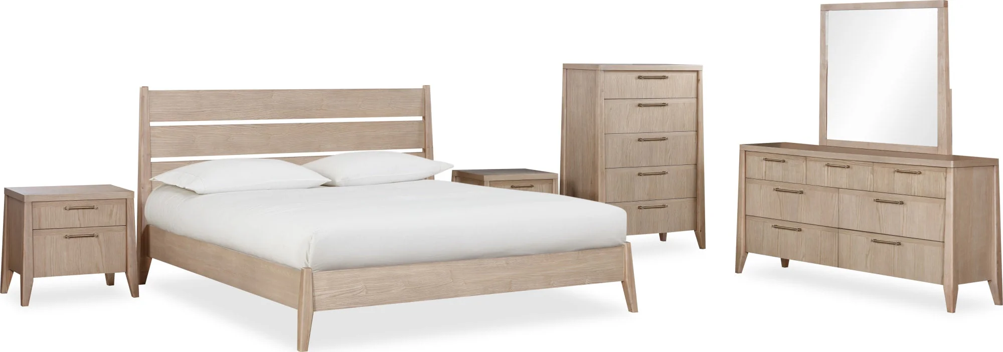 Sumire Ginger One Drawer One Shelf Ash Wood Nightstand - Image 8