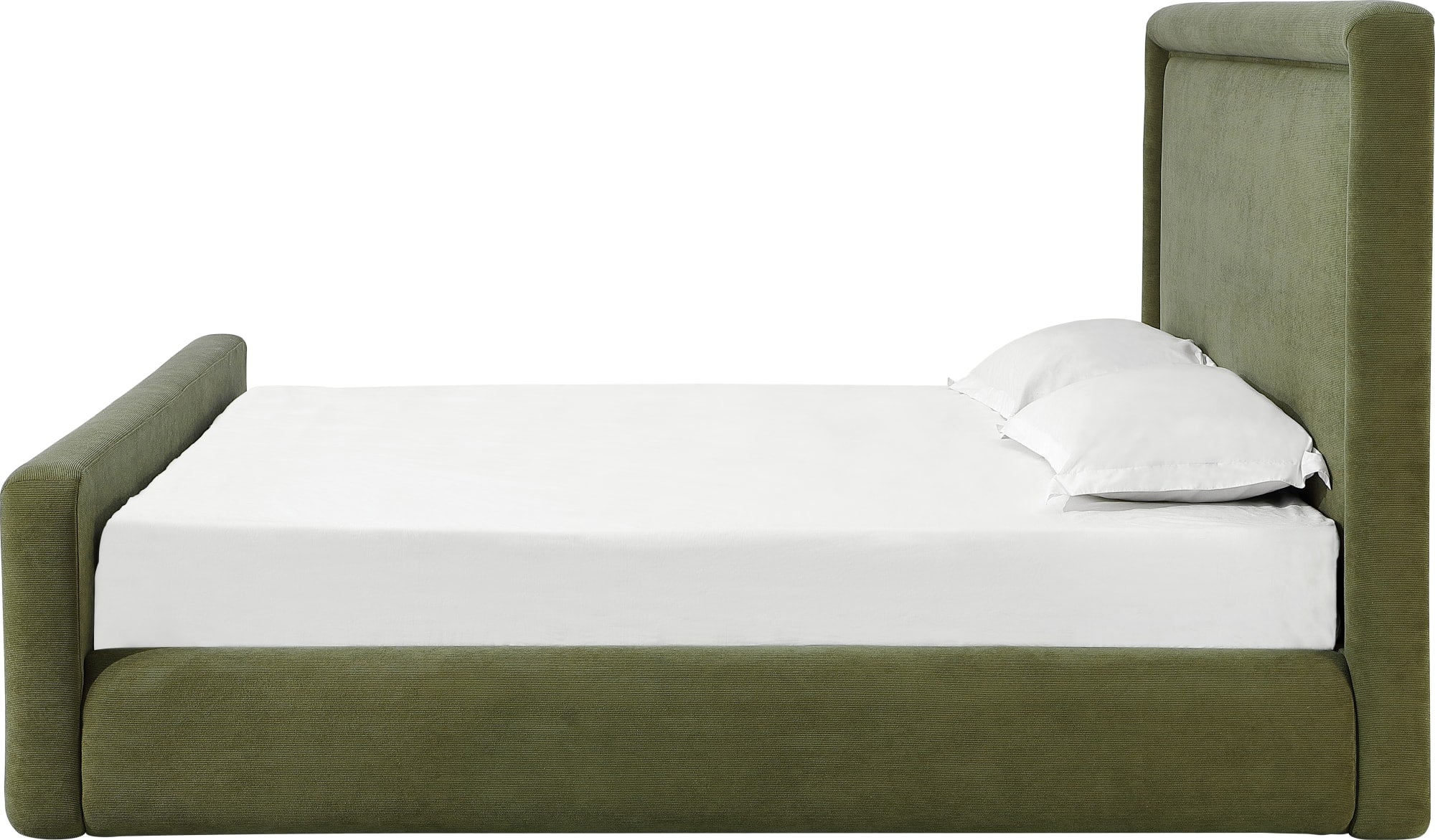 Summit Moss Upholstered Queen Bed - Image 3